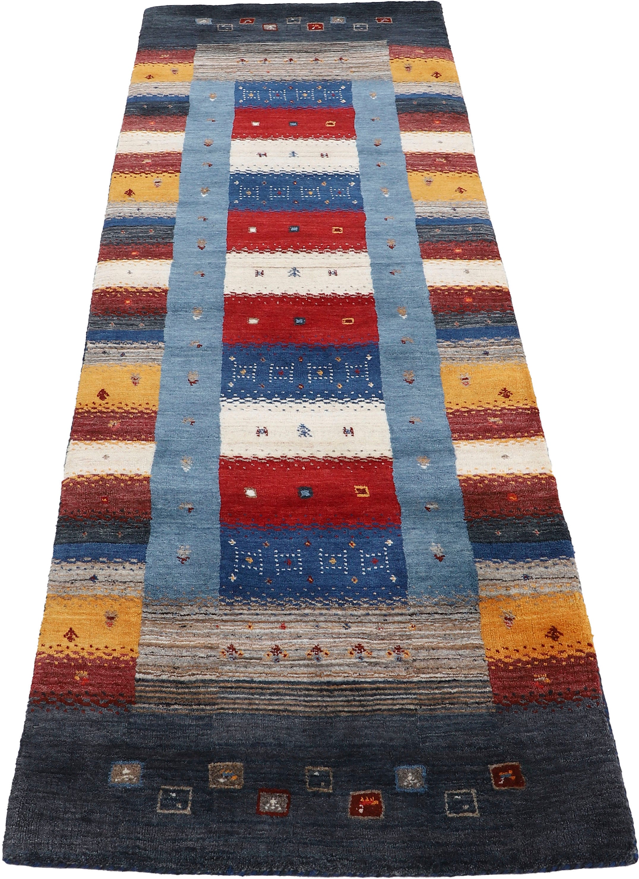 Image of carpetfine Wollteppich "Gabbeh Don, auch als Läufer" rechteckig 15 mm Höhe reine Wolle, handgearbeitet, weicher natürlicher Flor, Wohnzimmer