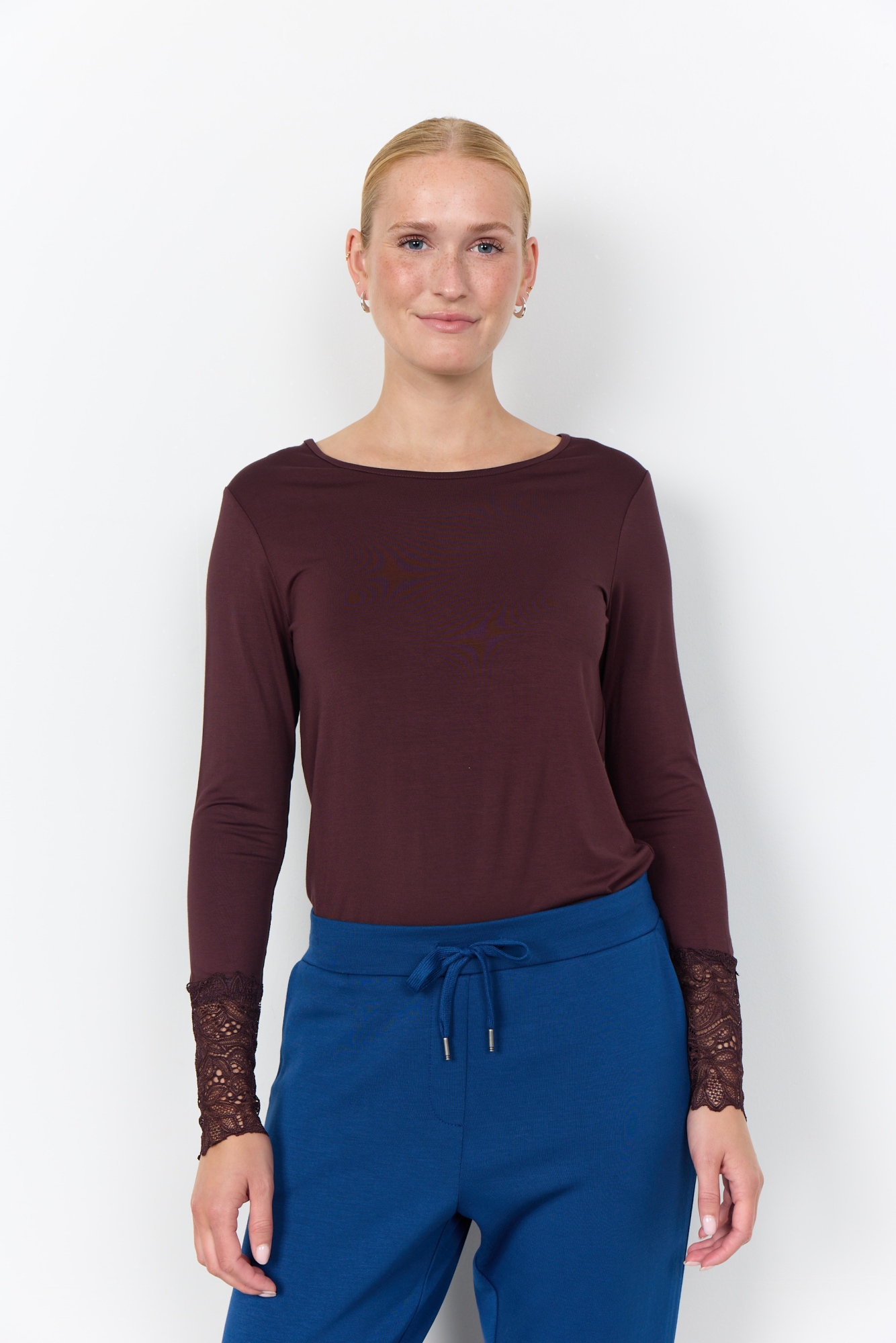 Image of soyaconcept Langarmshirt "SC-MARICA 226" Viskosemischung, Spitze