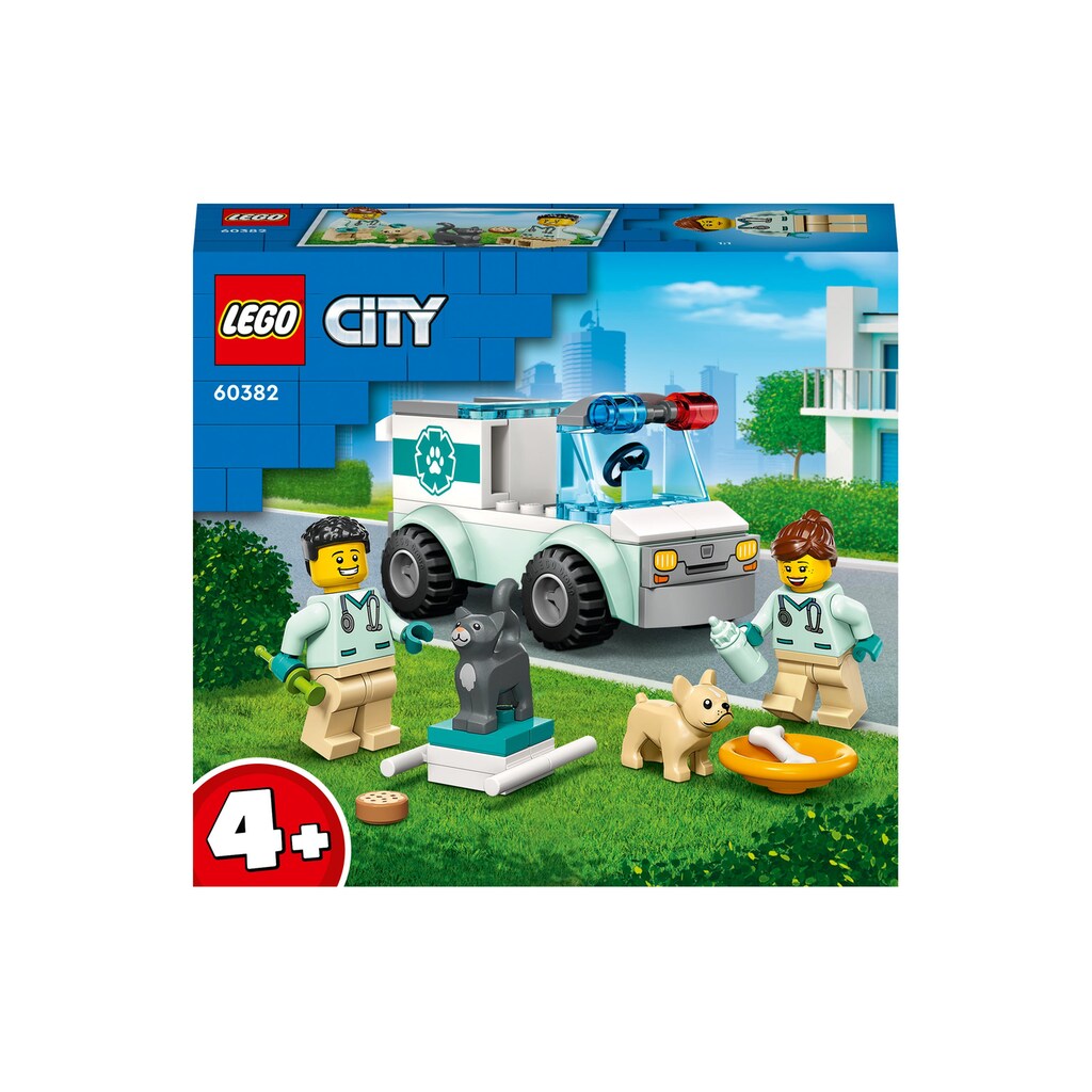 LEGO® Konstruktionsspielsteine »Tierrettungswagen«, (58 St.)