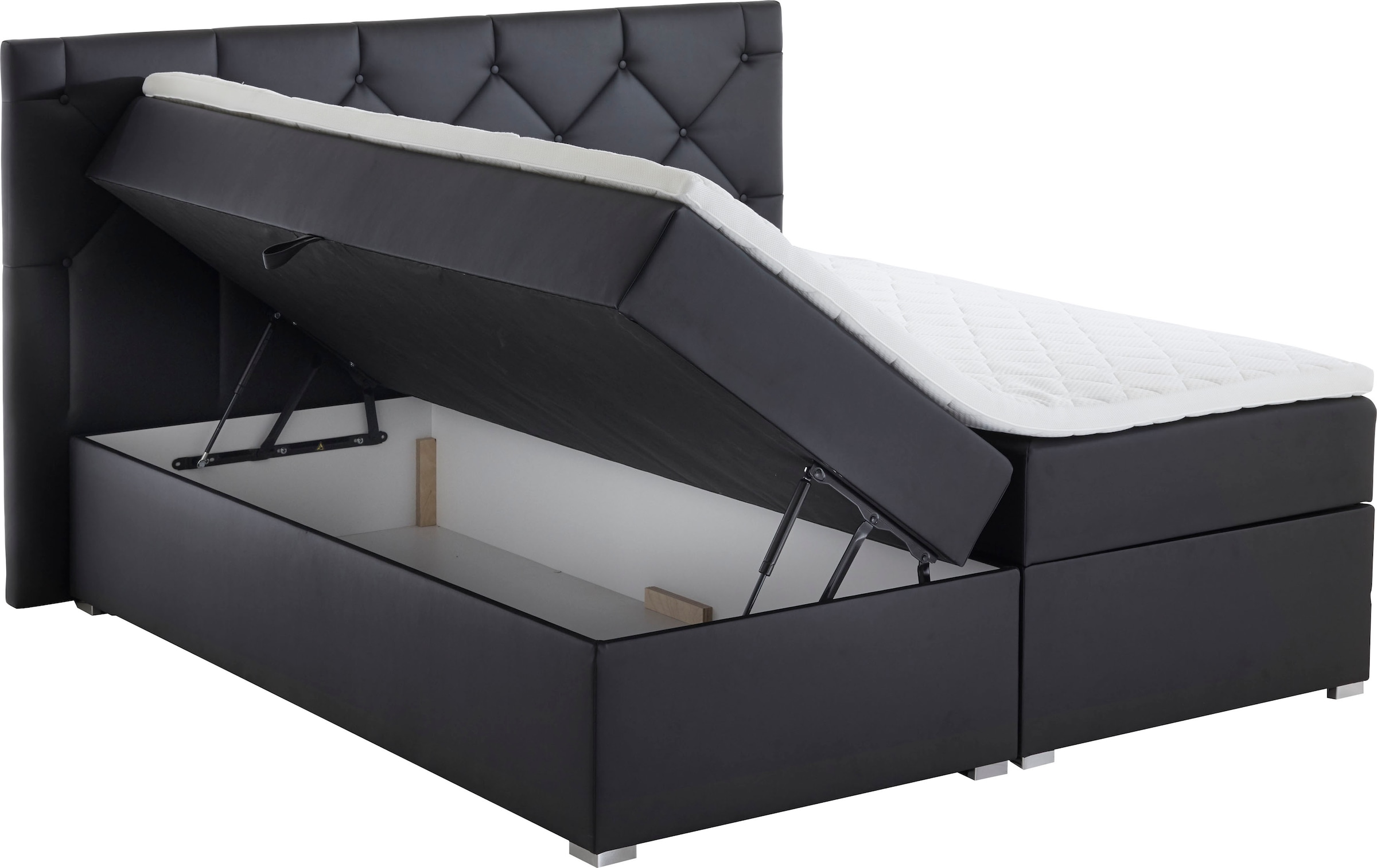 ATLANTIC home collection Lit de boxe »Meike« mit XXL-Bettkasten und Topper