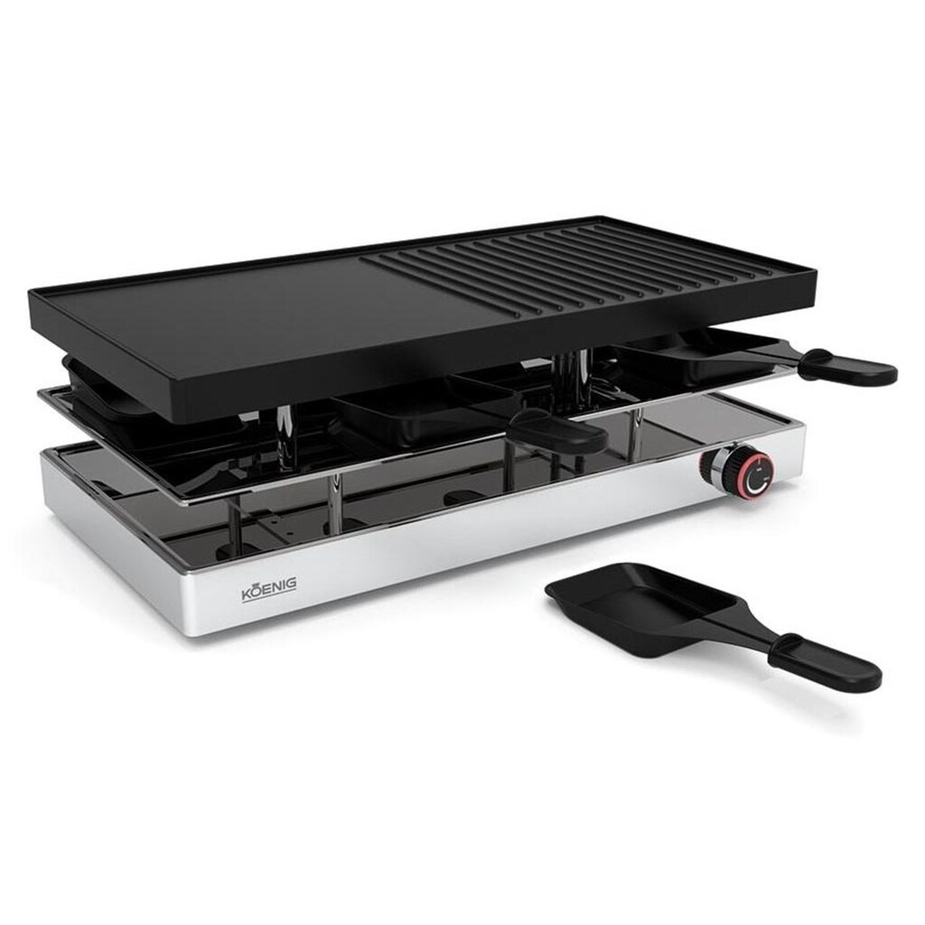 KOENIG Raclette »Elegance 8 Pers«, 8 St. Raclettepfännchen, 1200 W