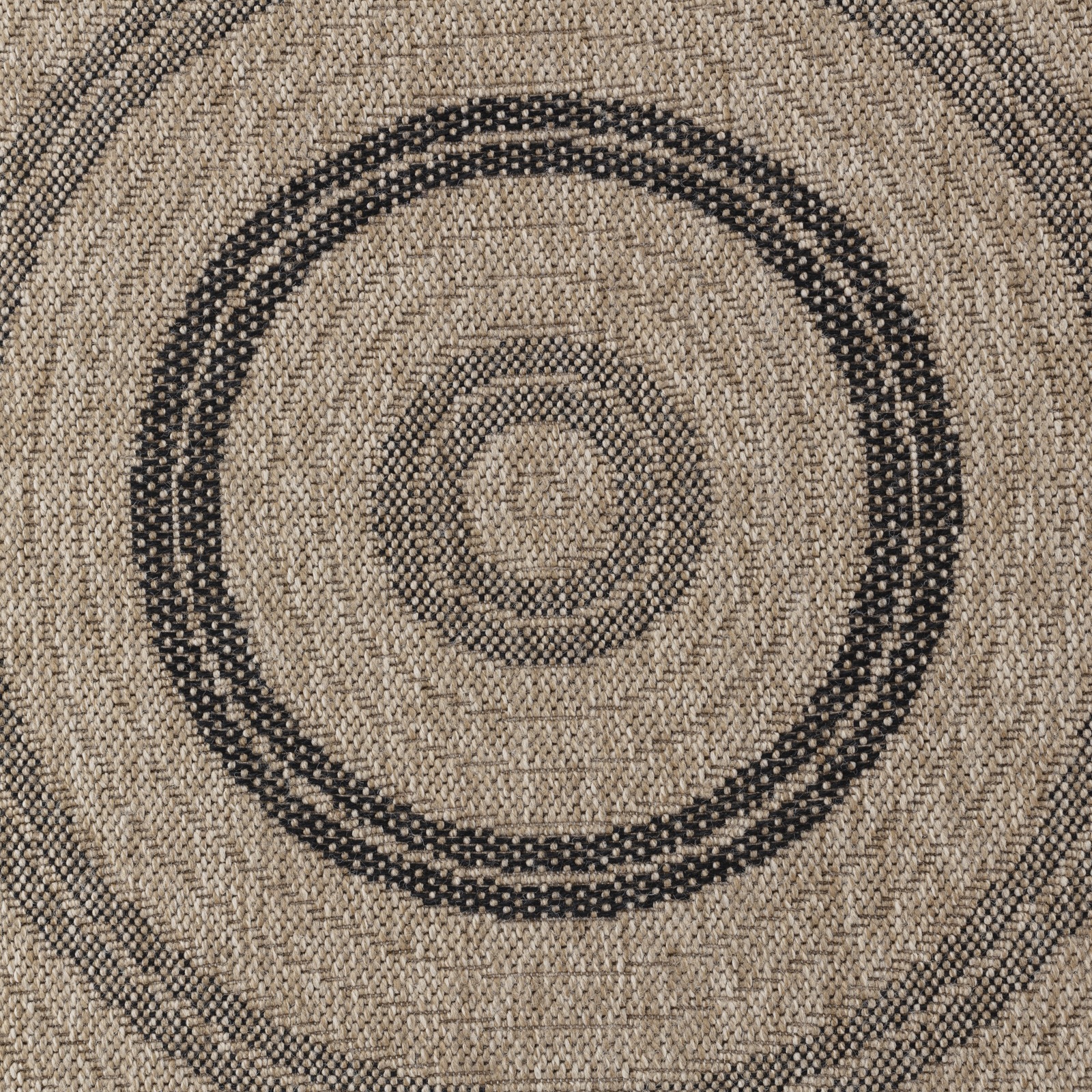Livabliss Tapis »RYE« Rond 8 mm Höhe tapis intérieur/extérieur style bohème aspect jute, balcon, terrasse, jardin, rond