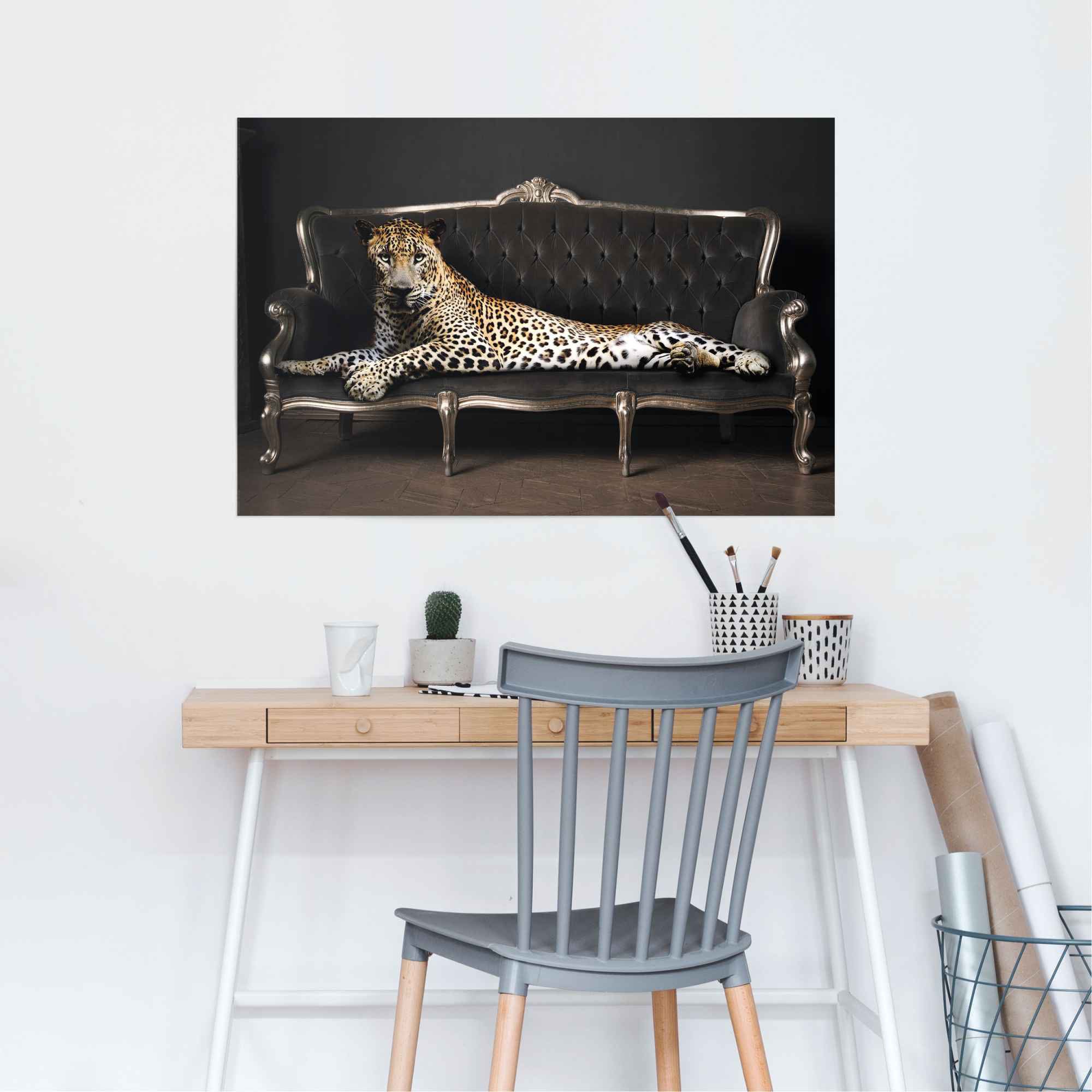 Reinders! Poster Relax«, jetzt kaufen - (1 Luxus - St.) Liegend »Leopard Chic - Panther