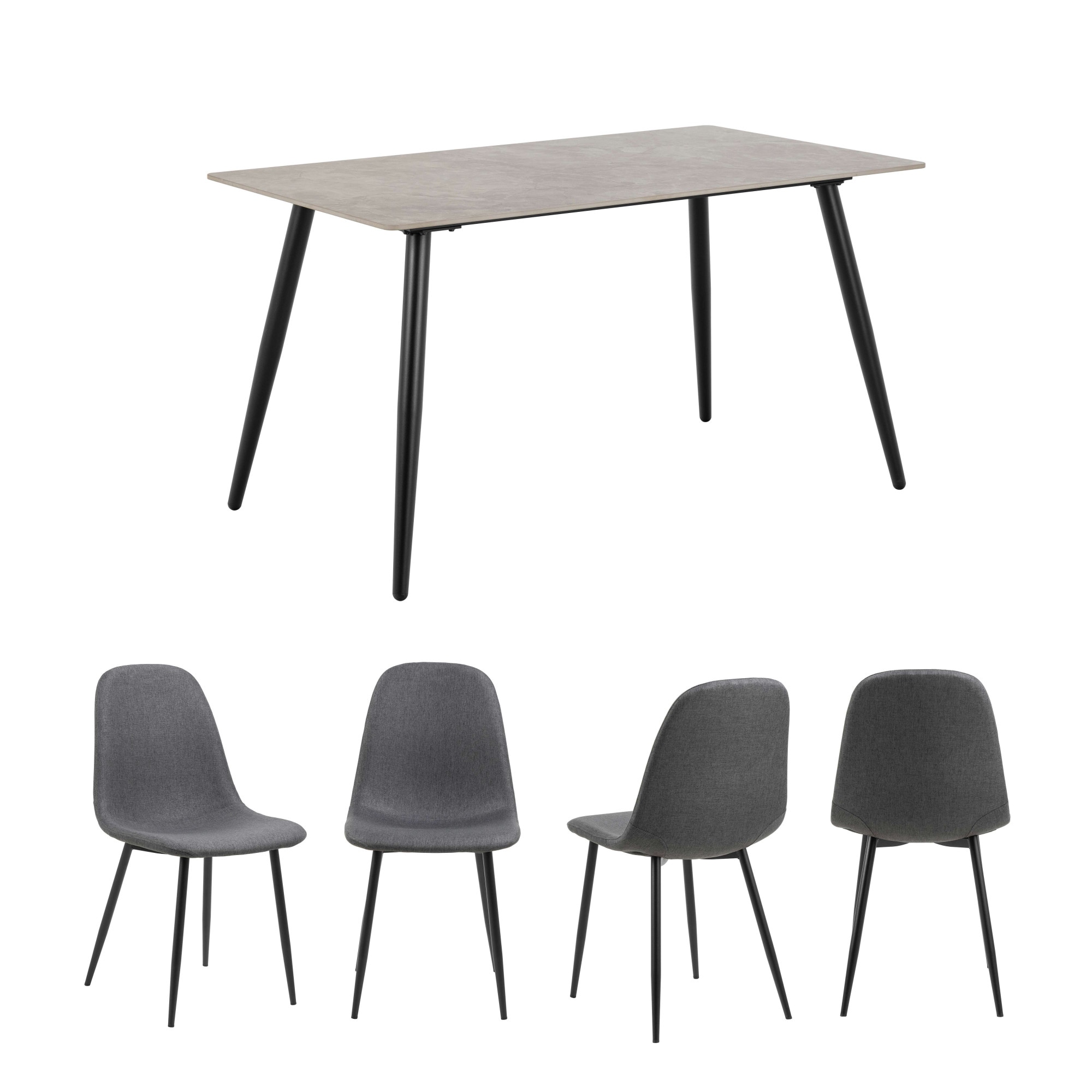 ACTONA GROUP Set de salle à manger »Essgruppe, Speisetisch mit Stühlen« Ensemble complet, 1 table + 4 chaises, 5 cuis tlg.
