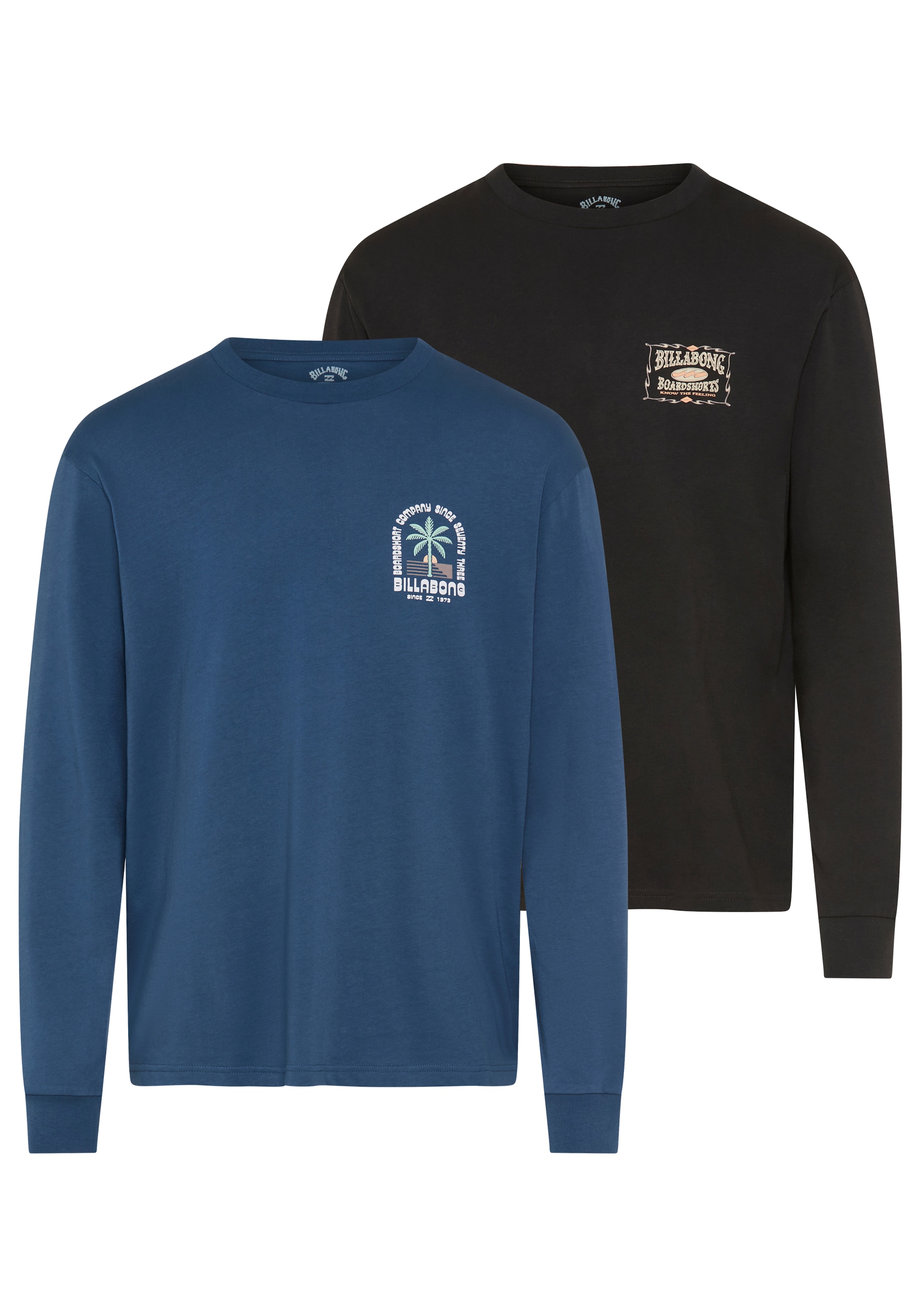 Image of Billabong Langarmshirt "PORTAL DOUBLEPACK" 2 sportlicher Stil, für Sportmode und Streetwear, im 2er-Pack