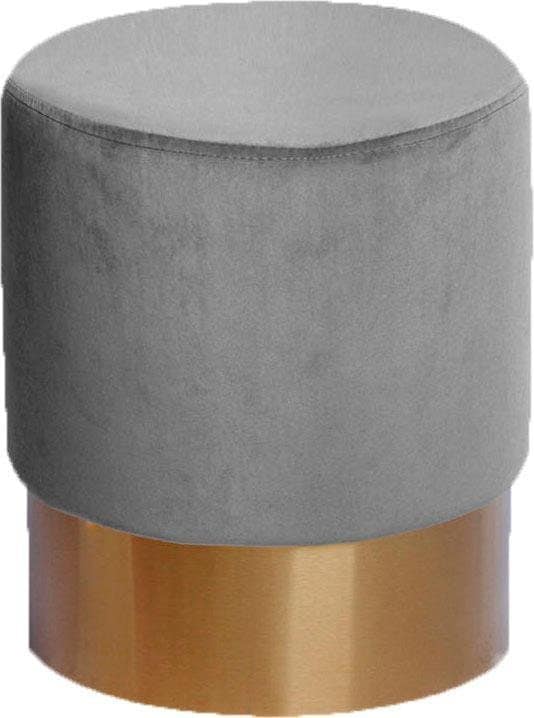 Kayoom Tabouret »Nano 110, Hocker in stilvollem Design, runde Form, mit Fuss aus Metall« 1 cuis tlg. Golz Akzente, mit pflegeleichtem Stoffbezug, runde Form