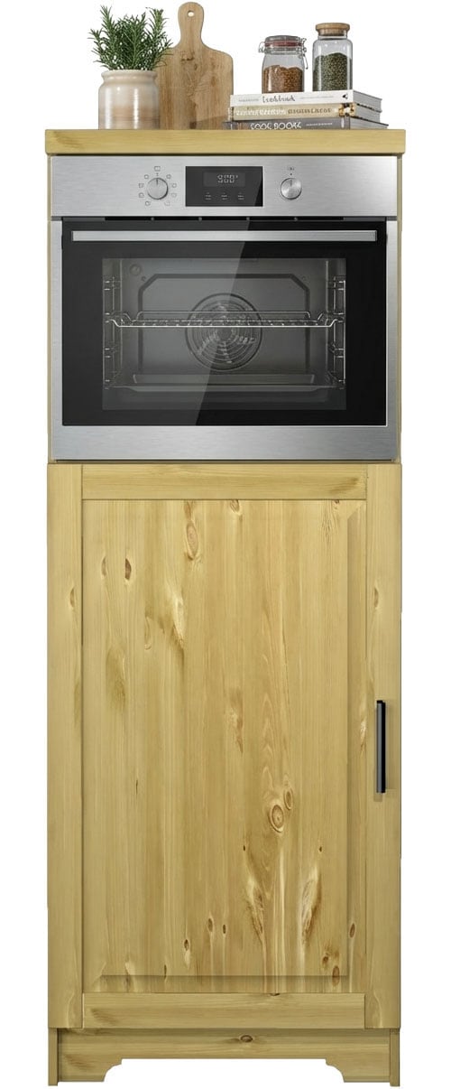 Home affaire Four/réfrigérateur encastrable »Meliss« aus massiver Kiefer, Breite 60 cm, Soft-Close-Funktion