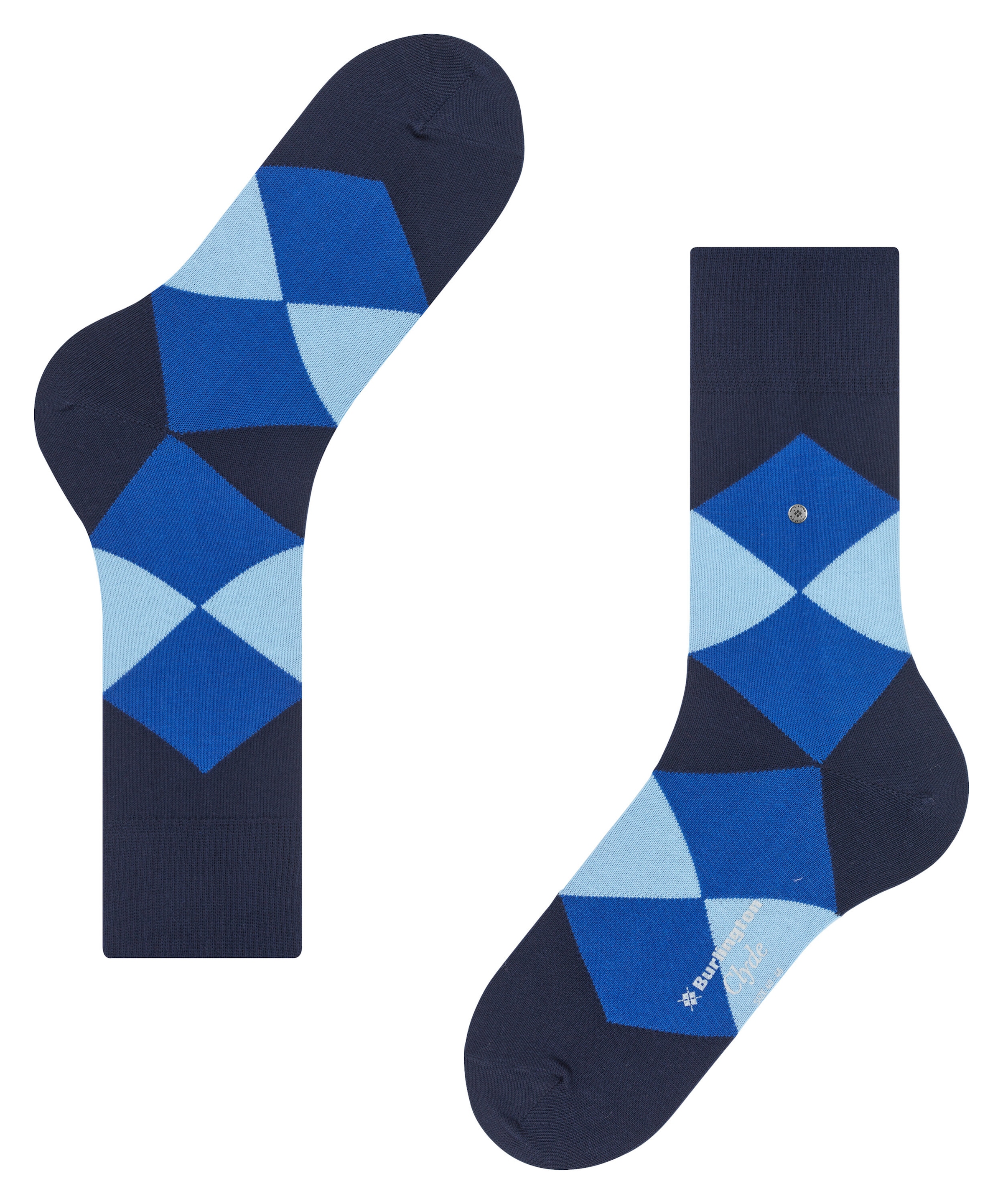 Burlington Socken »Clyde« Einheitsgrösse 40-46, modernes Argyle-Muster, Burlington-Clip