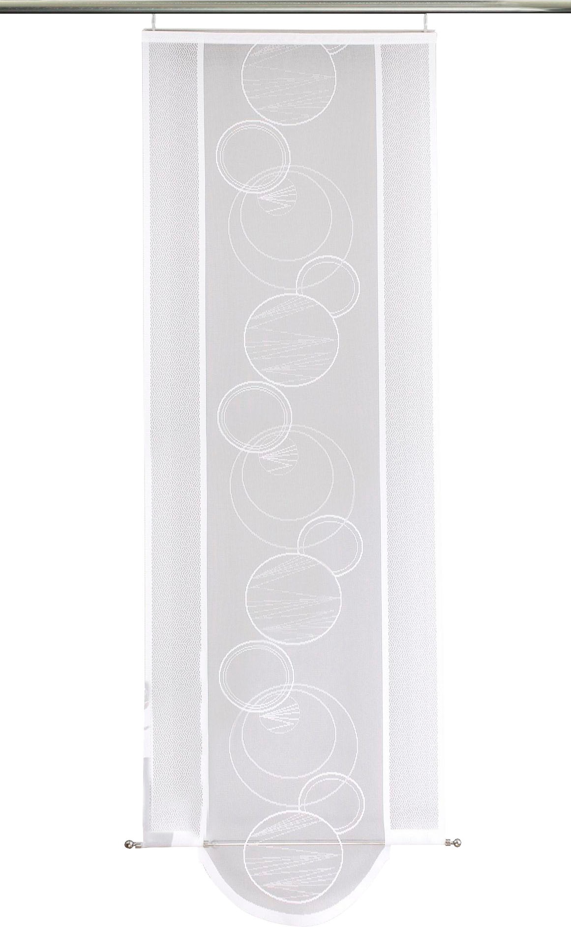 Image of VHG Schiebegardine »Aura«, (1 St.), Schiebevorhang, Bogen, transparent, weiss, Raumteiler, Klettband, Jacquard, gewirkt, verschiedene Grössen, Breite 60 cm bei Ackermann Versand Schweiz