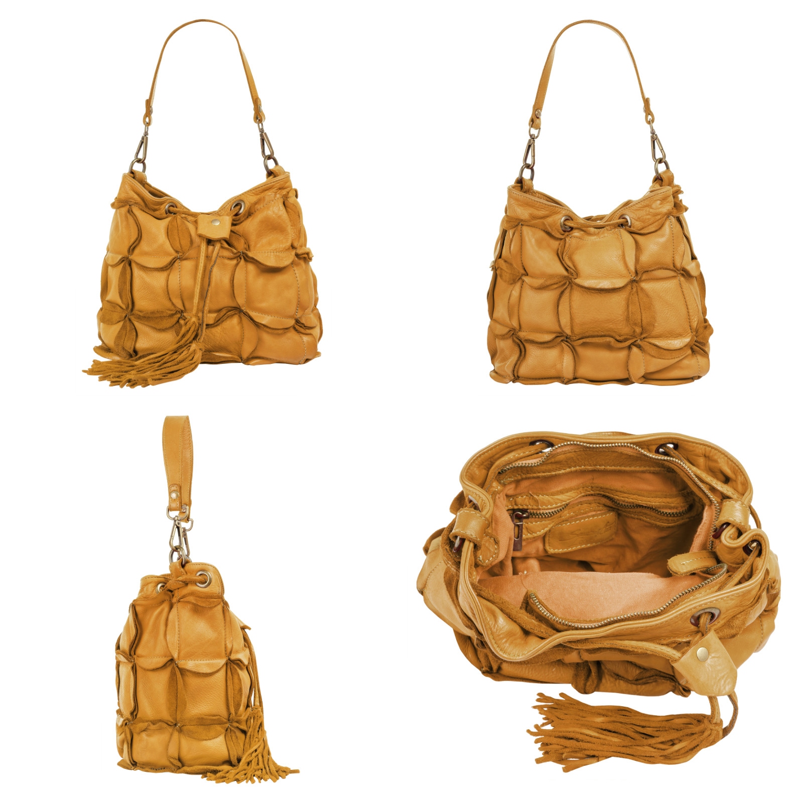 Samantha Look Henkeltasche, echt Leder, Made in Italy