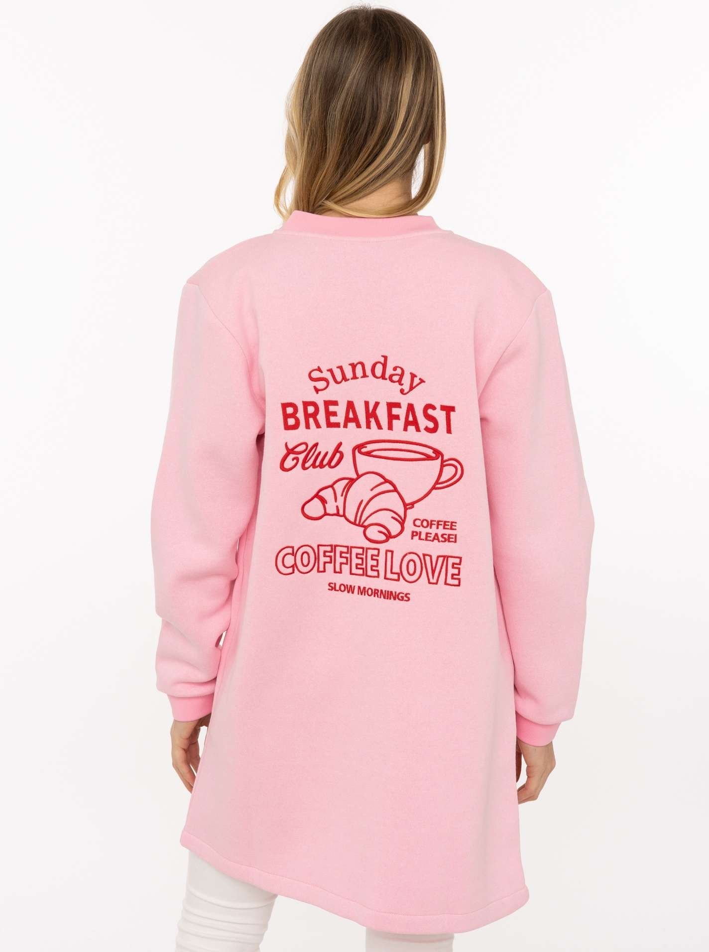 Zwillingsherz Kurzmantel »"Sunday Breakfast"« grosse Stickerei hinten, Reissverschluss und Taschen