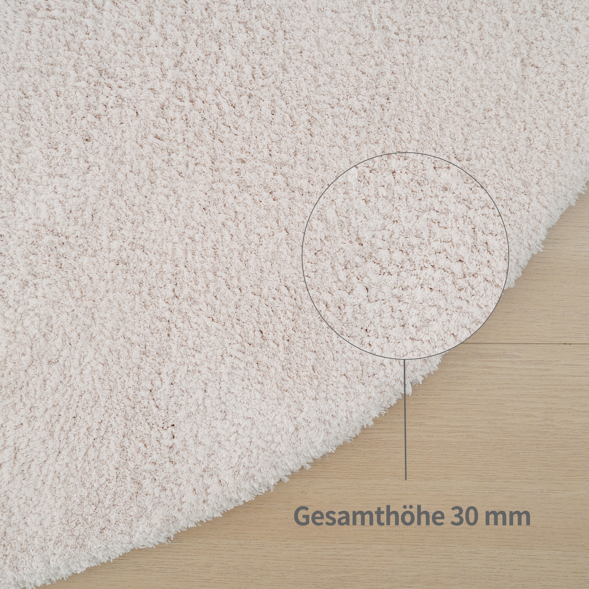 my home Hochflor-Teppich »Microfaser Teppich Magong, besonders weich, sehr feiner Flor« rund 25 mm Höhe unifarben, weiche Teppiche, Wohnzimmer, Schlafzimmer, Kinderzimmer