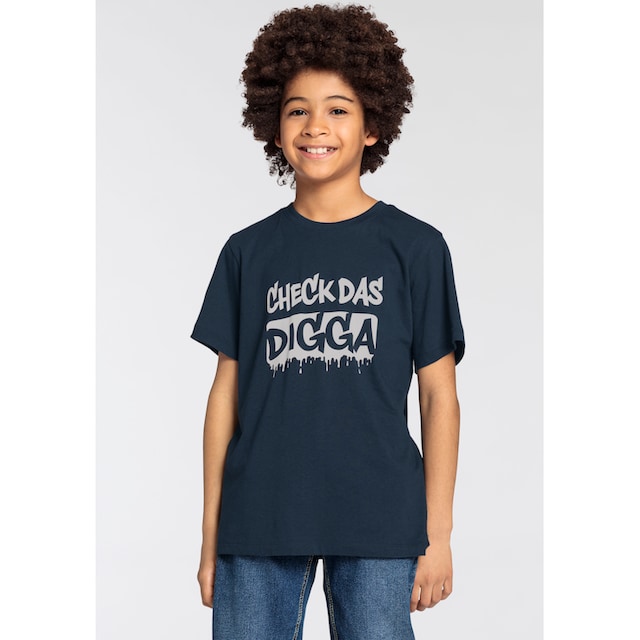 Trendige KIDSWORLD T-Shirt »CHECK DAS DIGGA«, Sprücheshirt für Jungen  versandkostenfrei kaufen