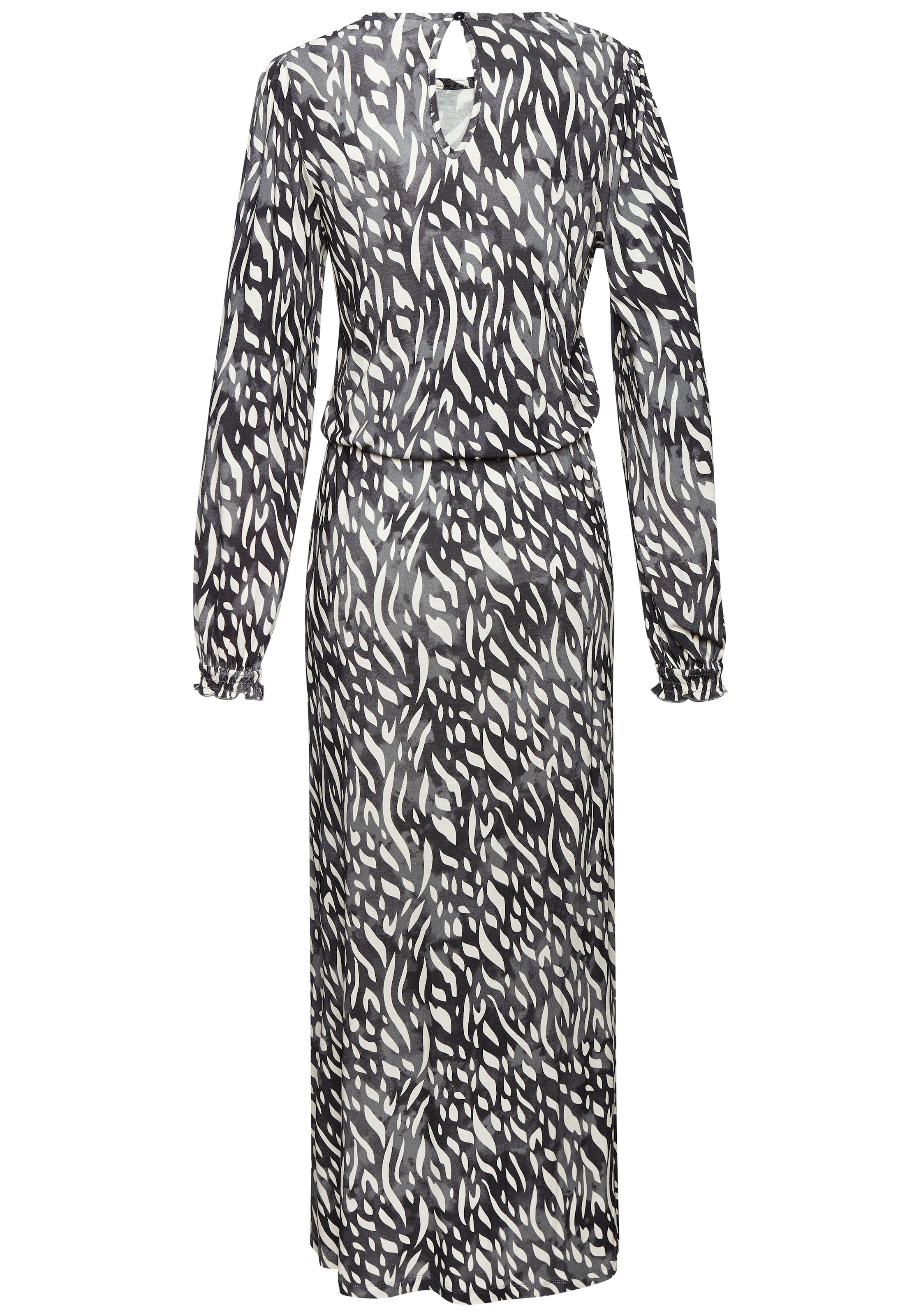 LASCANA Maxikleid, mit seitlichem Schlitz, Jerseykleid im Alloverprint