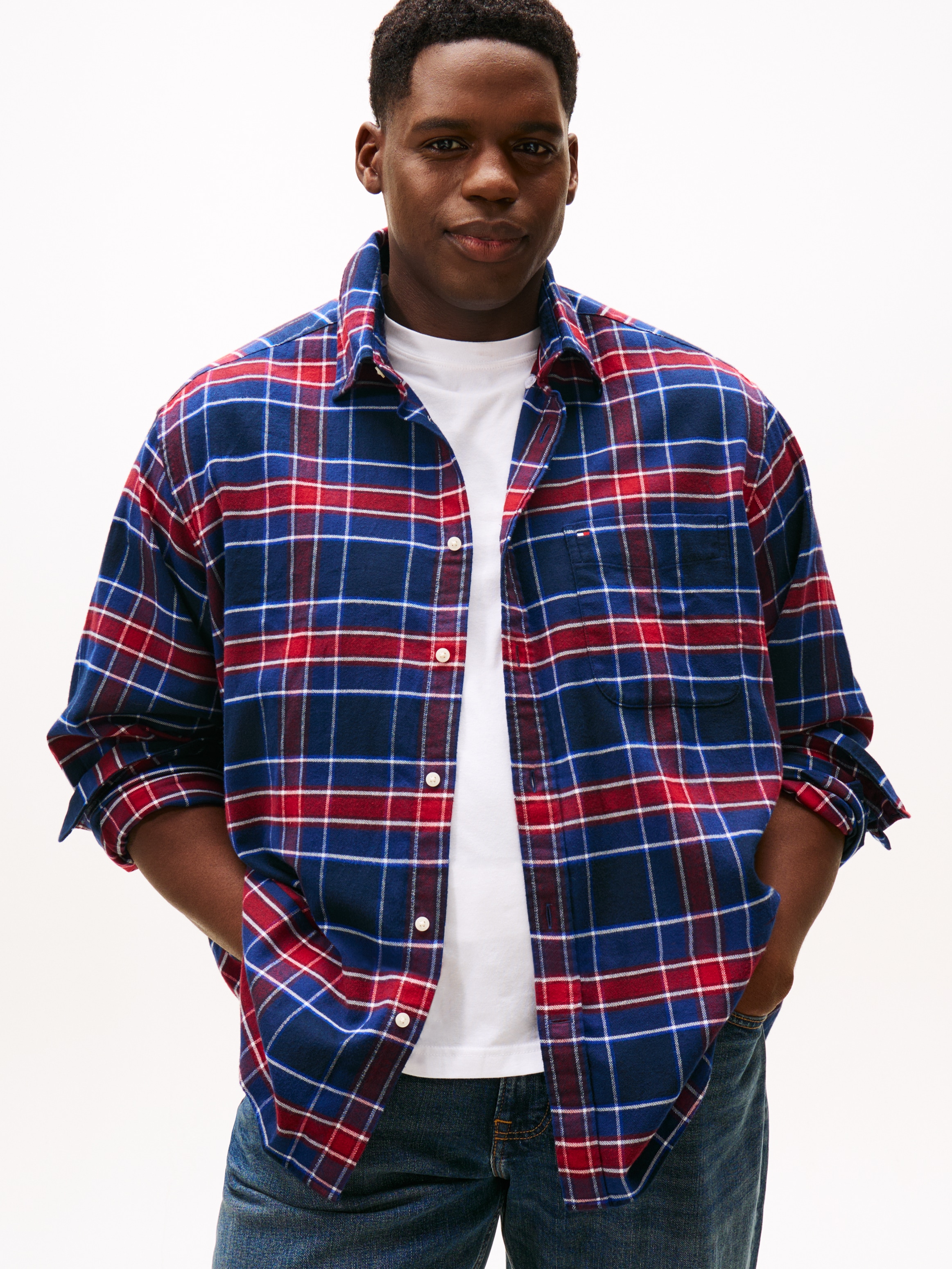 Image of Tommy Hilfiger Big & Tall Flanellhemd "FLANNEL TARTAN CHECK" Grosse Grössen
