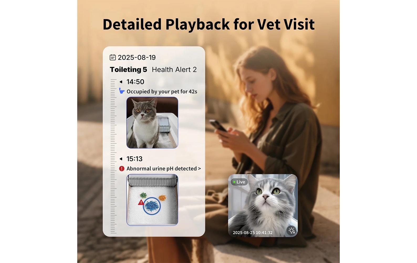 PETKIT Toilettes pour chats »Purobot Crystal Duo, selbstreinigend«