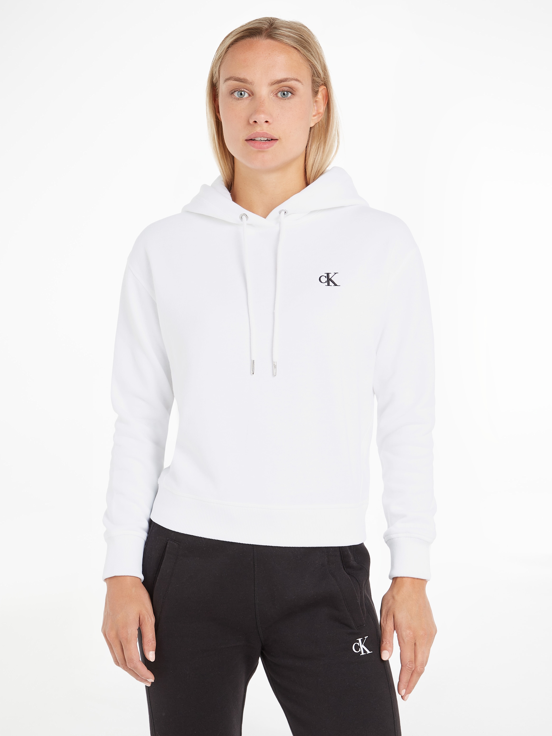 Kapuzensweatshirt »CK EMBROIDERY HD«, mit CK Monogramm Stickerei