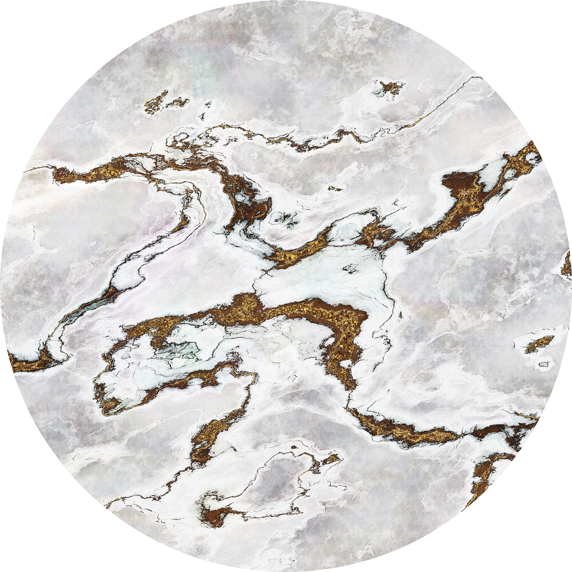 Image of Komar Vliestapete "Vlies selbstklebend - Marble Vibe - Grösse 125 x 125 cm" bedruckt glatt Wohnzimmer, Schlafzimmer