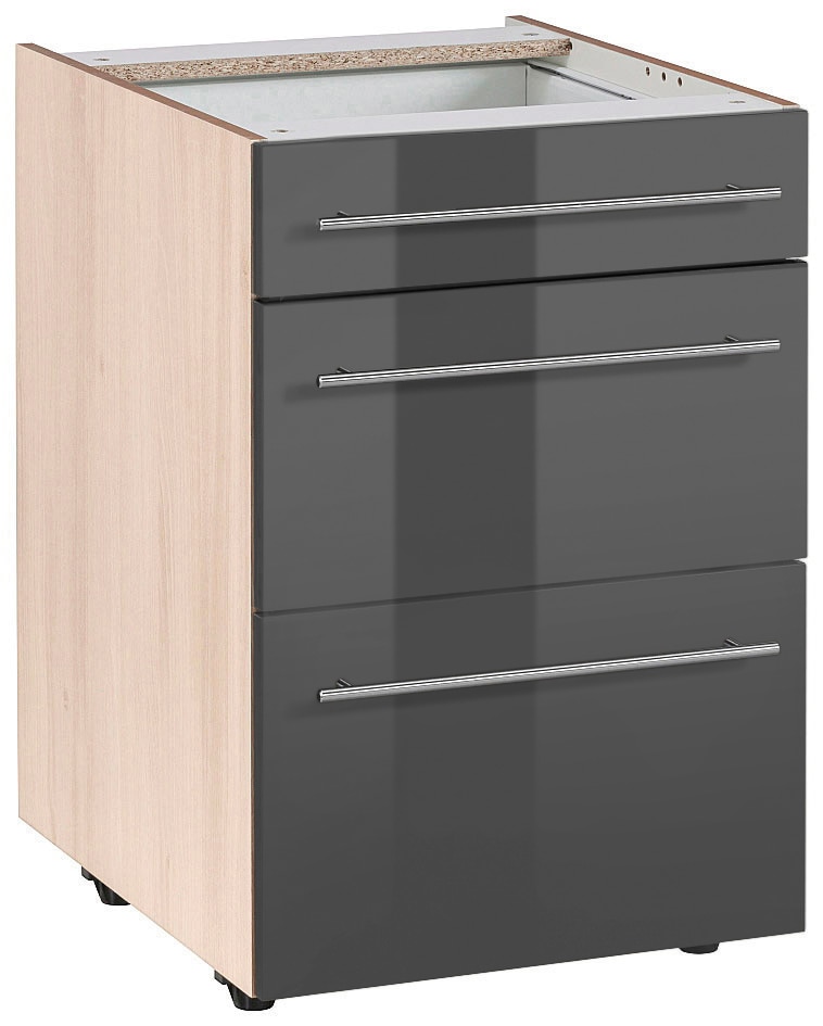 OPTIFIT Unterschrank »Bern«, 50 cm breit, mit Schubkasten und 2 Auszügen, höhenverstellbare Füsse
