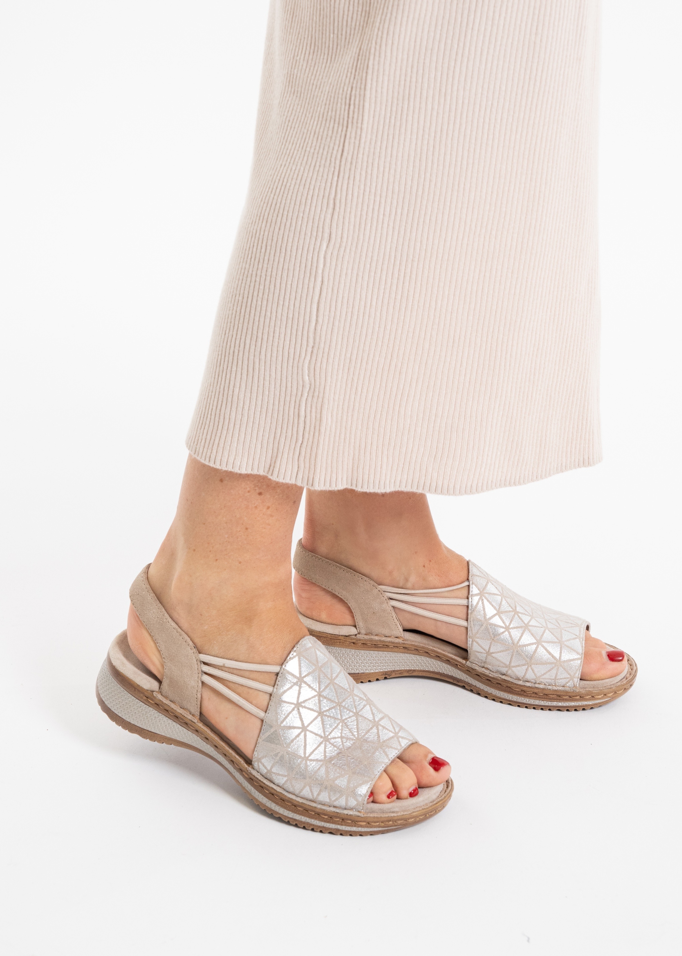 Ara Riemchensandale »HAWAII«  , Sommerschuh, Sandalette, Keilabsatz, mit Stretch-Bänder, G-Weite