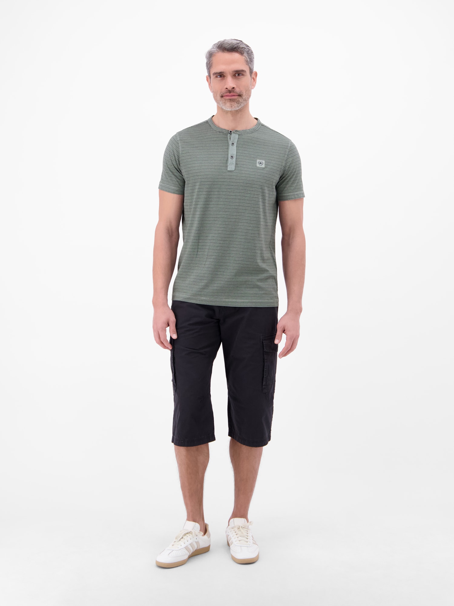 LERROS T-shirt à manches courtes avec col Serafino
