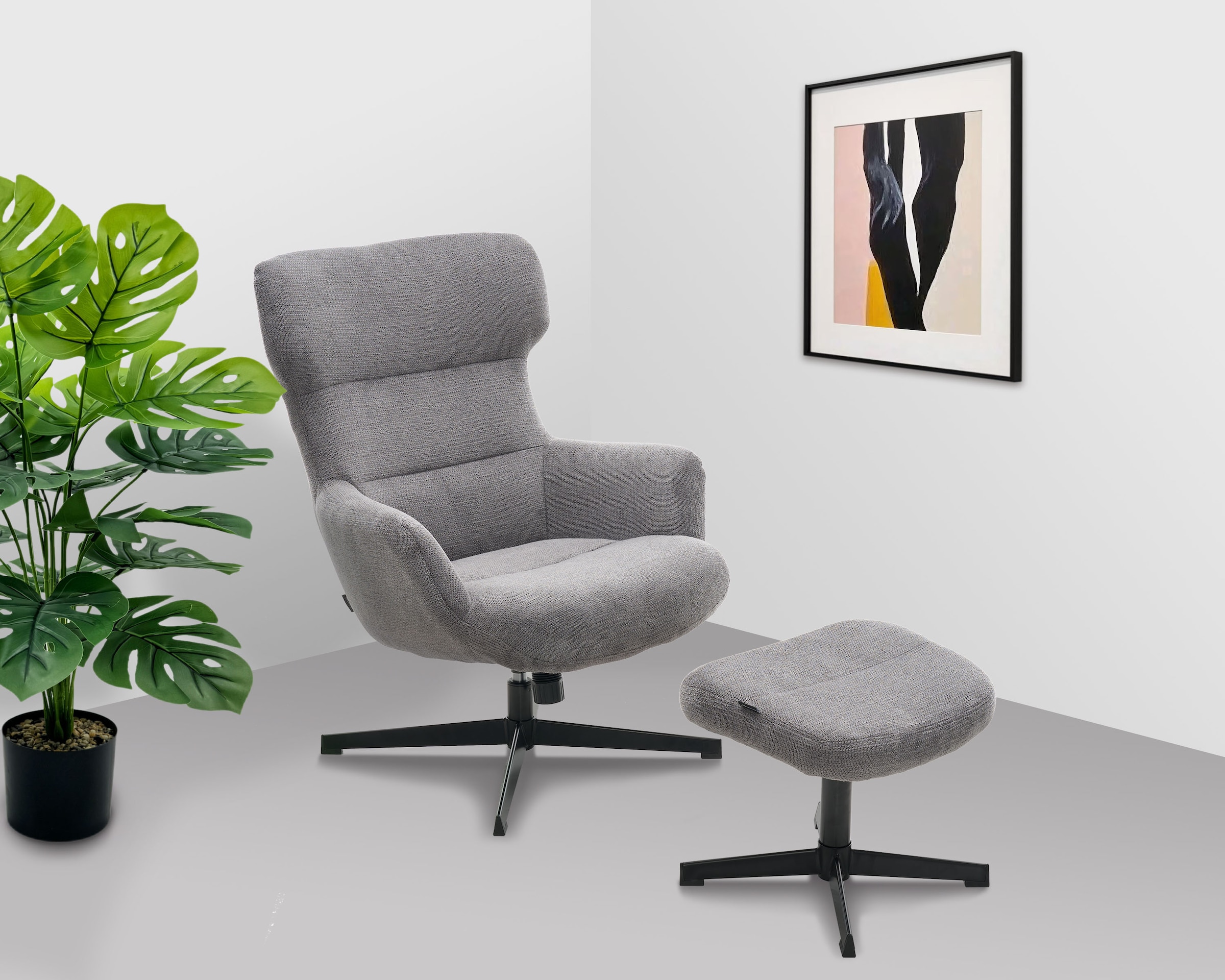 Image of Home affaire Sessel "Clarah Relaxsessel, TV-Sessel mit Hocker" 360 Grad drehbar