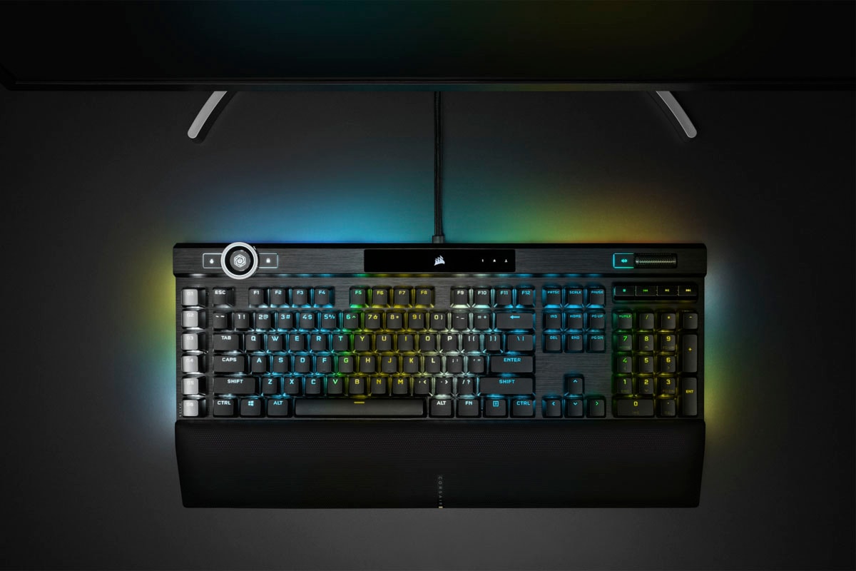 Corsair Gaming-Tastatur »Corsair K100 RGB«, (Handgelenkauflage-Multimedia-Tasten-programmierbare G-Tasten)