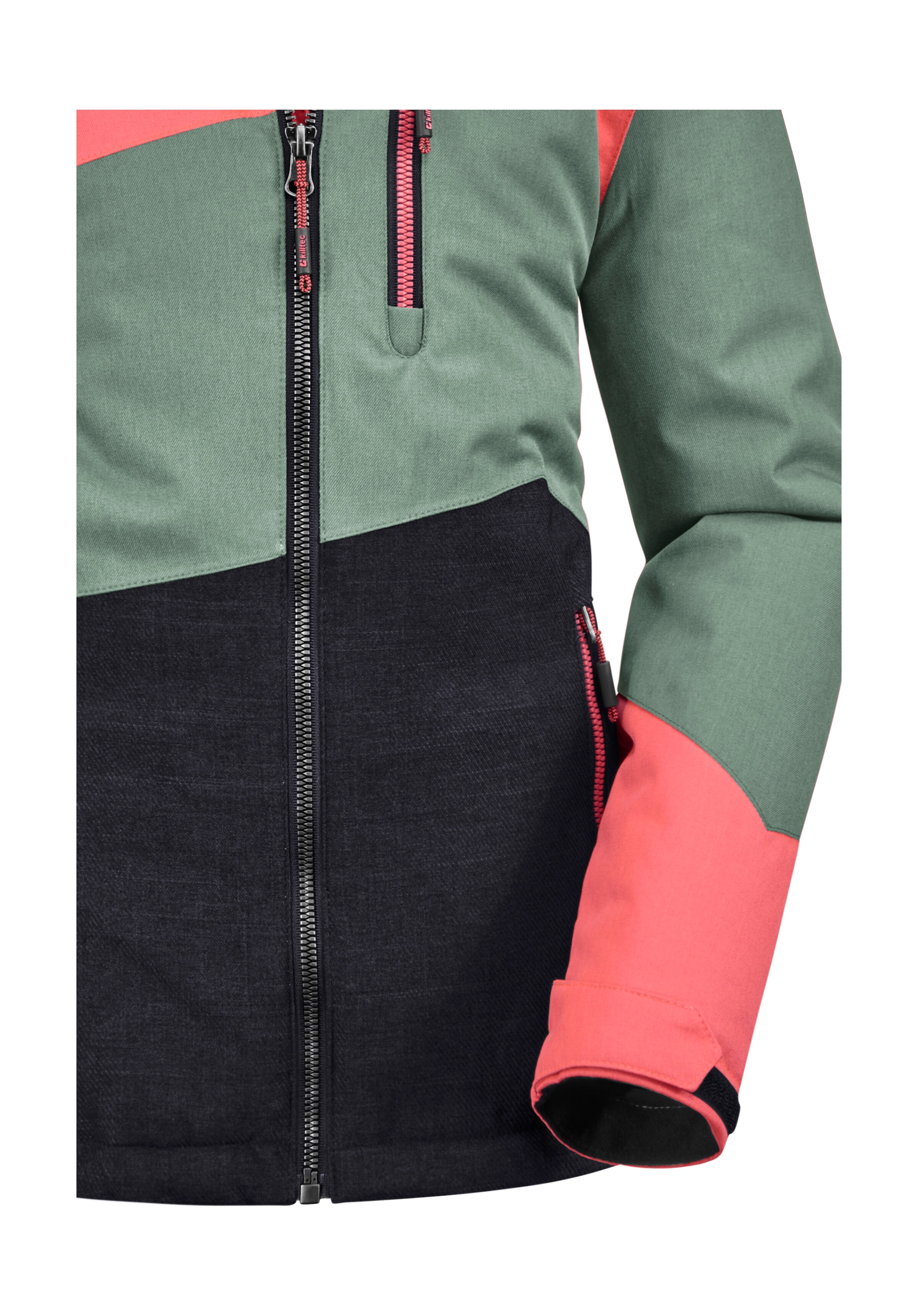 Killtec Veste d'extérieur »Lynge GRLS JCKT B« veste d'hiver imperméable avec capuche, polaire, manches réglables