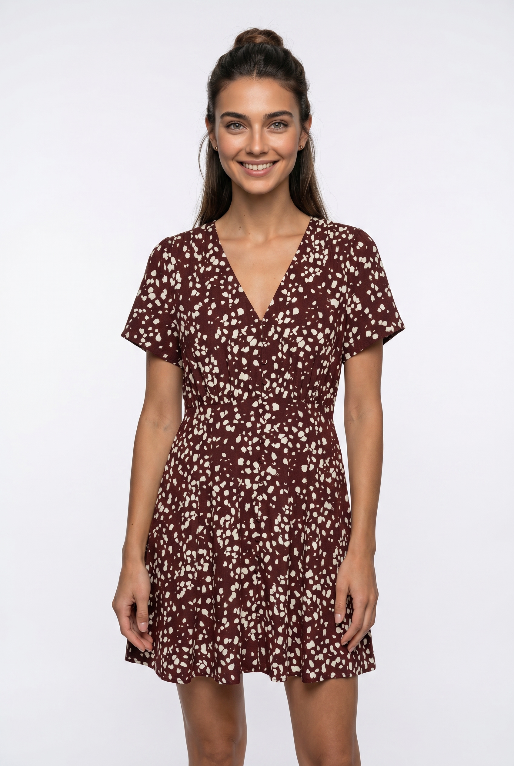 Image of Vero Moda Minikleid "VMKORA S/S SHORT DRESS WVN BTQ" Viskose