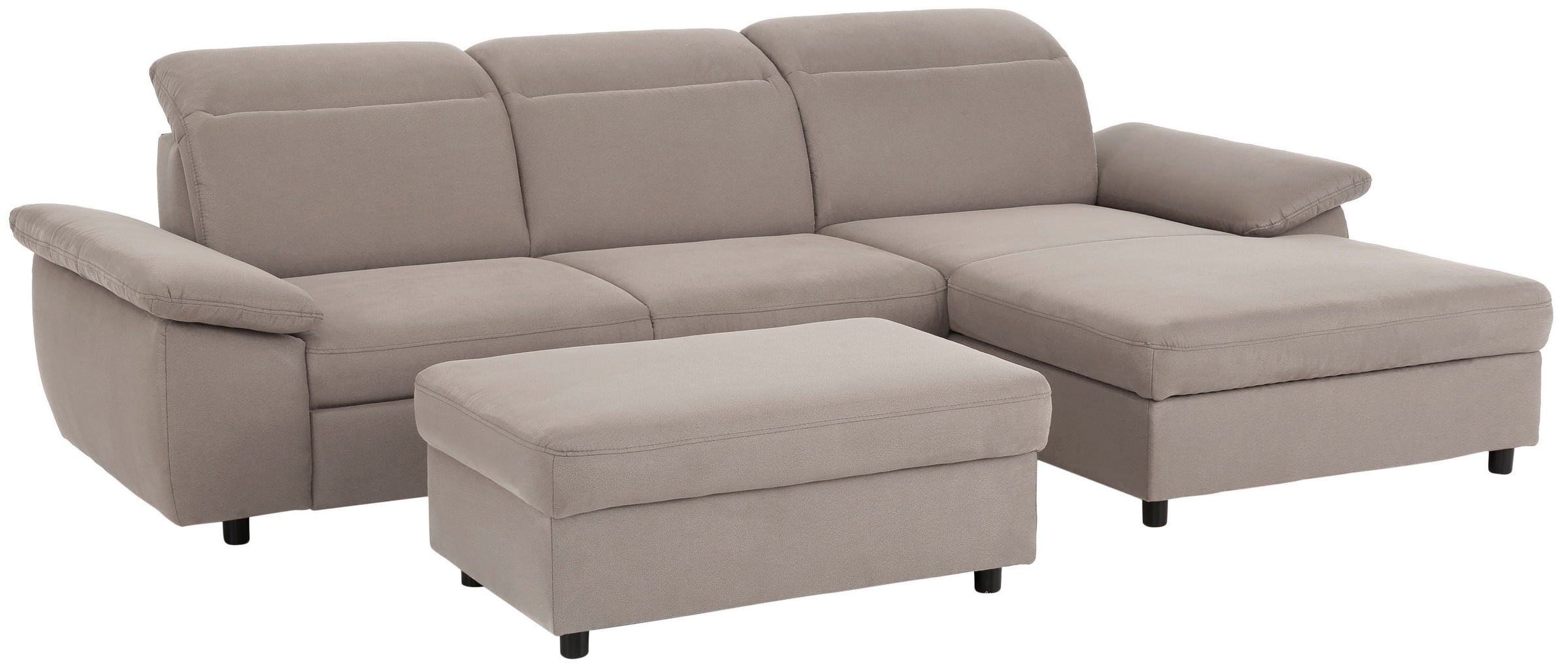 Home affaire Ecksofa »Mauritius L-Form«, mit Kopfteil- und Armlehnverstellung, mit Bettfunktion und Bettkasten