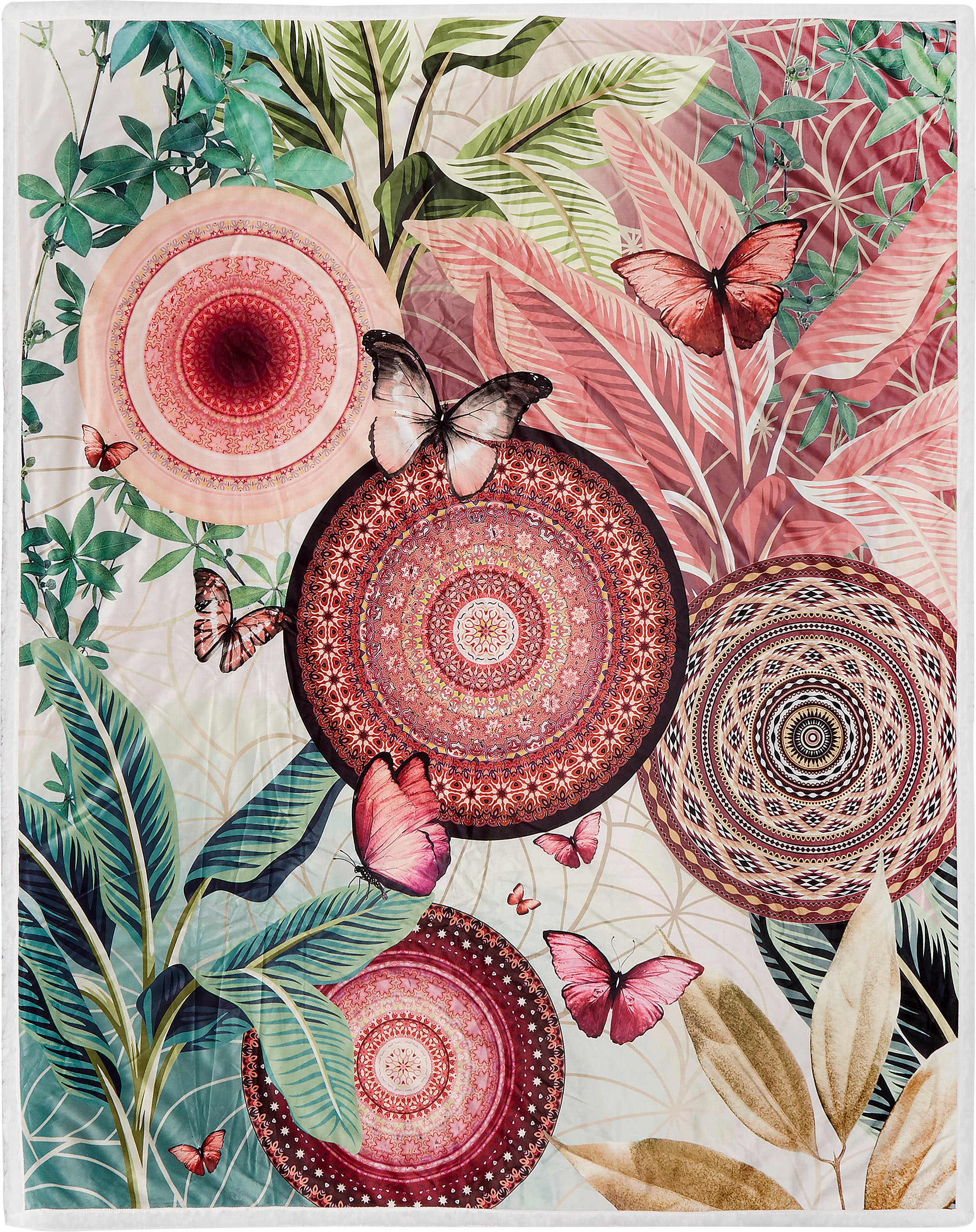 Image of hip Plaid »Jimena«, mit Mandalas und Schmetterlingen, Kuscheldecke bei Ackermann Versand Schweiz