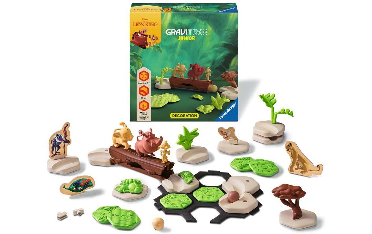 Ravensburger Kugelbahn »GraviTrax Junior Extension Lion King«, (33 tlg.)