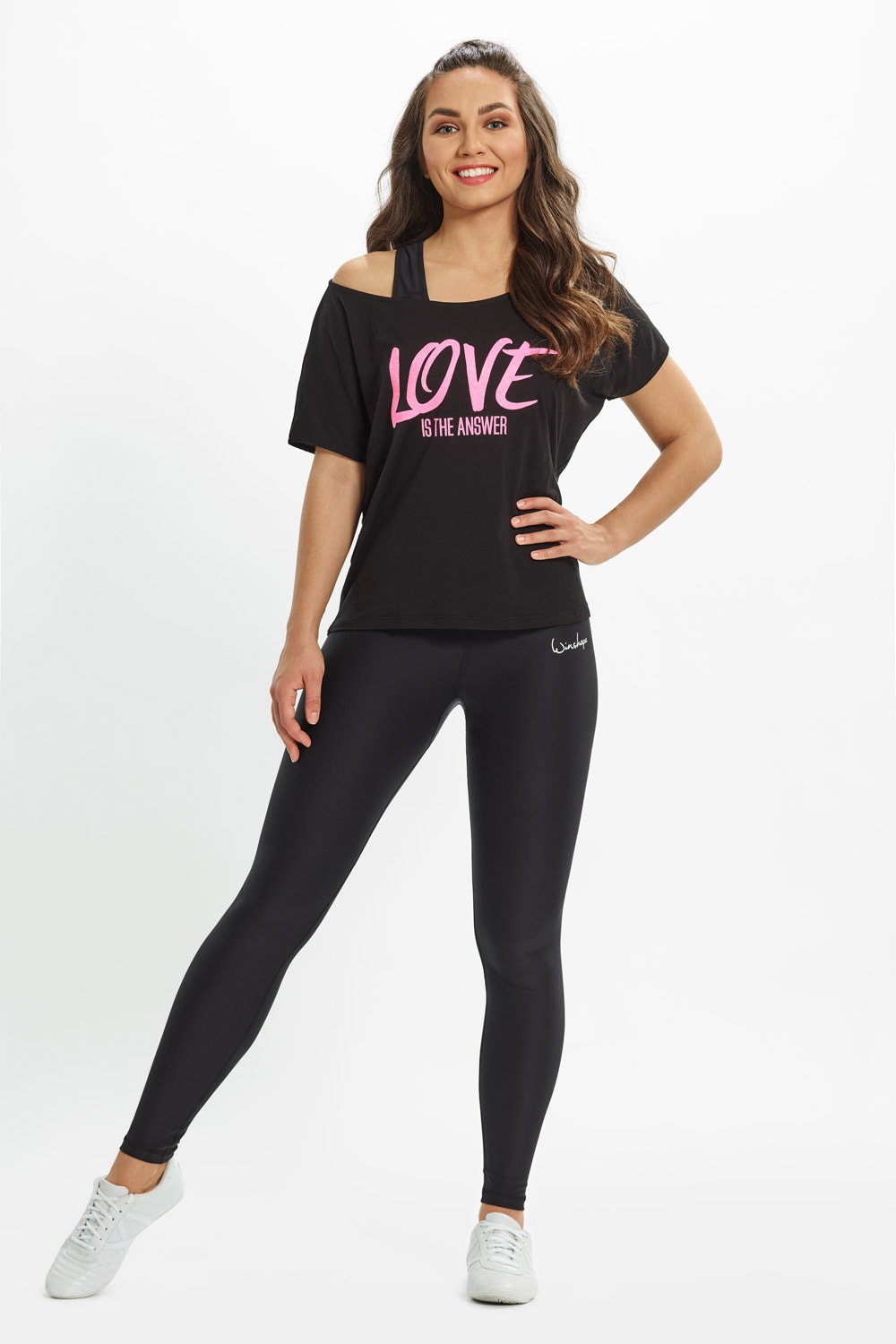 ♕ Winshape Oversize-Shirt bestellen Glitzer- Neon versandkostenfrei »MCT002 ultra mit pinkem leicht«, Aufdruck
