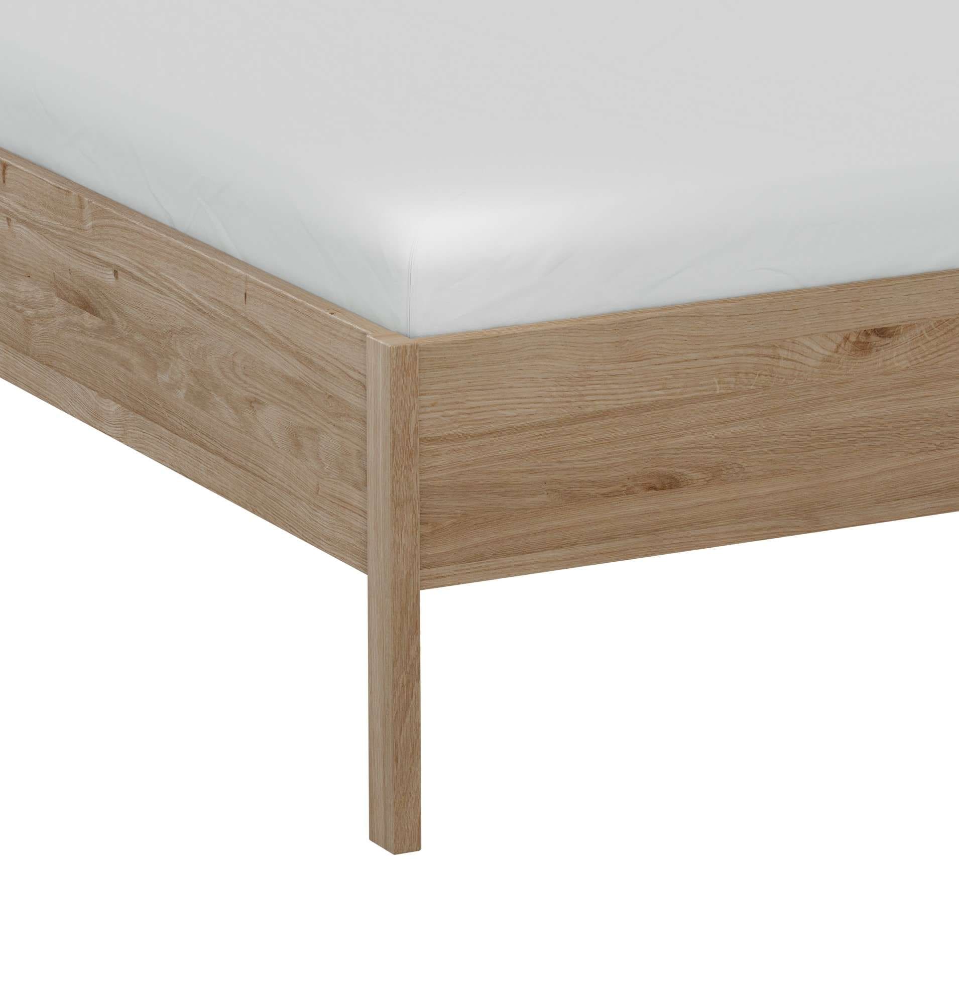 Home affaire Bett »Nord, Bettgestell, Eichefurnier« skandinavisches und minimalistisches Design, natürliche Eleganz