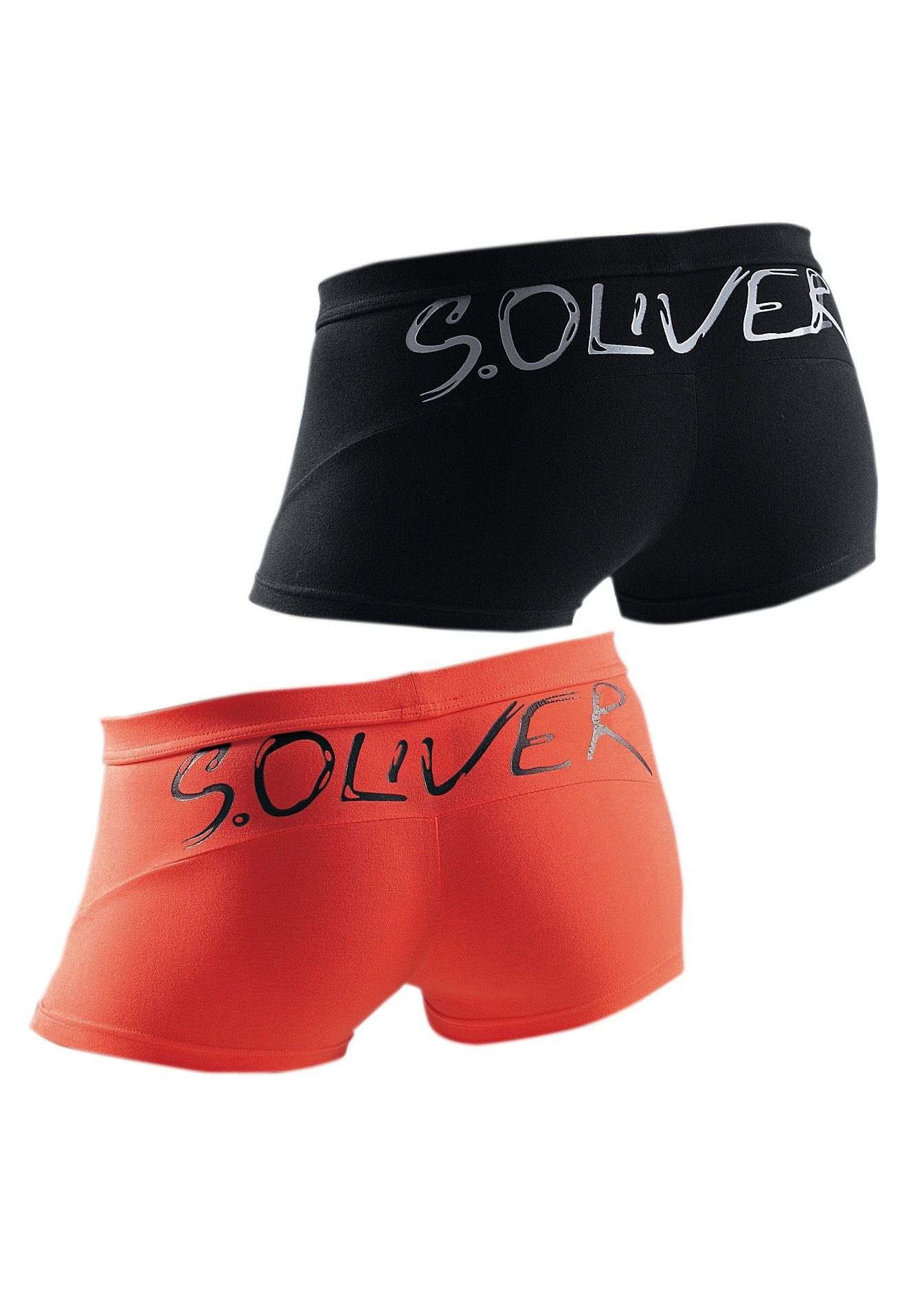 s.Oliver Boxershorts, (Packung, 2 St.), in Hipster-Form mit grossem  Logoschriftzug versandkostenfrei auf