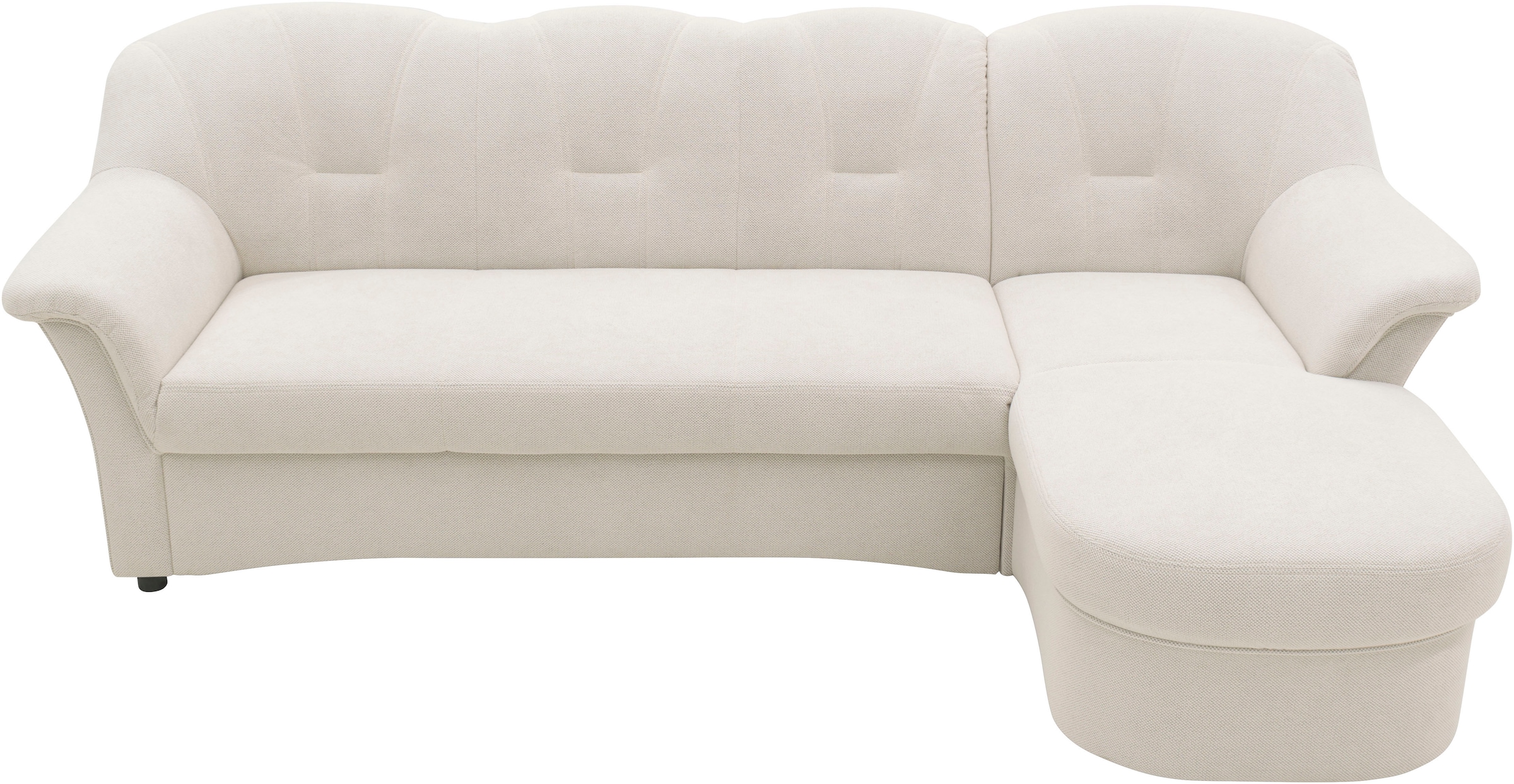 DOMO collection Ecksofa »Flores Schlafsofa, B/T/H: 233/142/86 cm, L-Form«, wahlweise mit Bettfunktion, wahlweise mit Federkern, auch in Leder