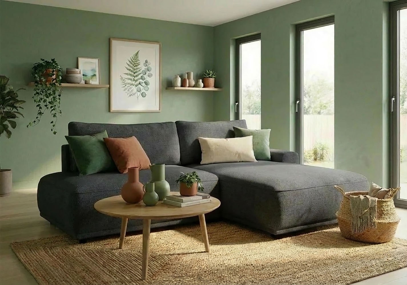 Image of TRENDMANUFAKTUR Ecksofa "Fordon II, Schlafsofa mit Bettkasten, Couch in L-Form, Breite 250 cm" in Struktur fein LEO, haustierfreundlich, anthrazit, Armlehne rechts