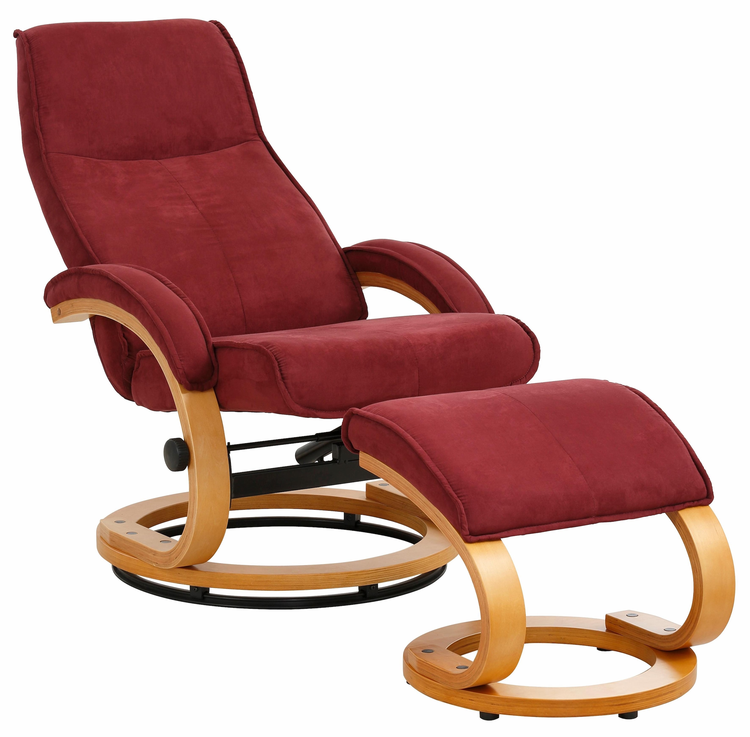 Home affaire Relaxsessel »Paris, TV-Sessel mit Hocker und manueller Liegefunktion«, (Set, 2 St., bestehend aus Sessel und Hocker), Dreh- und Kippfunktion