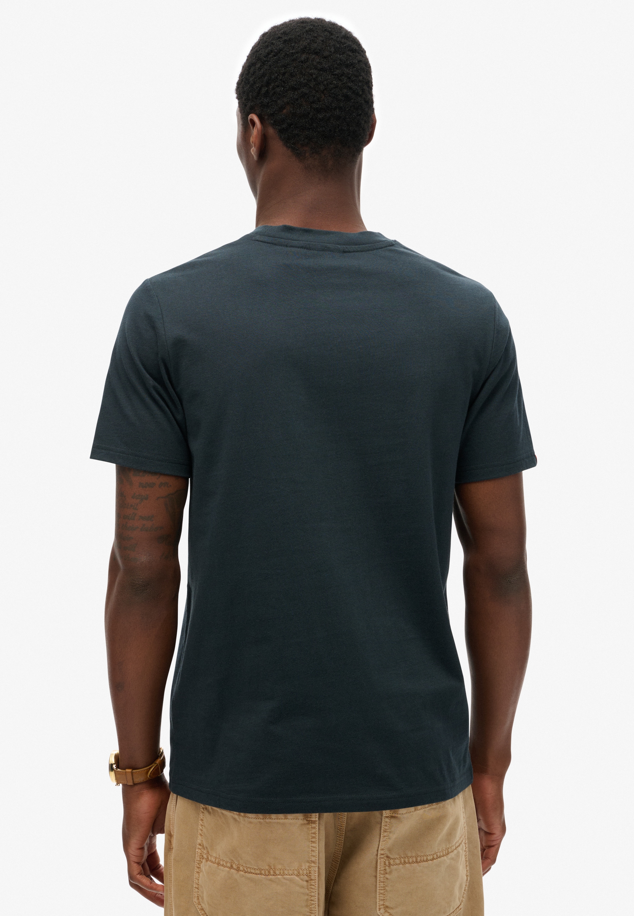 Superdry Rundhalsshirt »VL HERITAGE RELAXED TEE« Relaxed Fit, aus Baumwolle und Single Jersey, Kurzarm, pflegeleicht