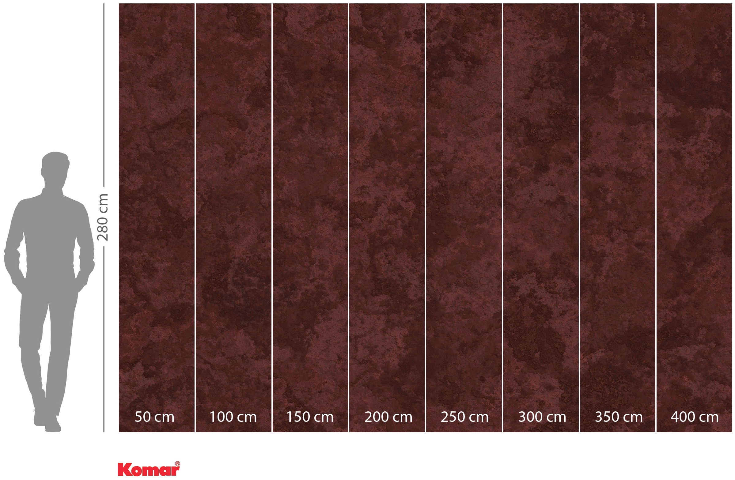Komar Vliestapete »Digitaldruck Vlies - The Wall - Grösse 400 x 280 cm«, bedruckt, Wohnzimmer, Schlafzimmer