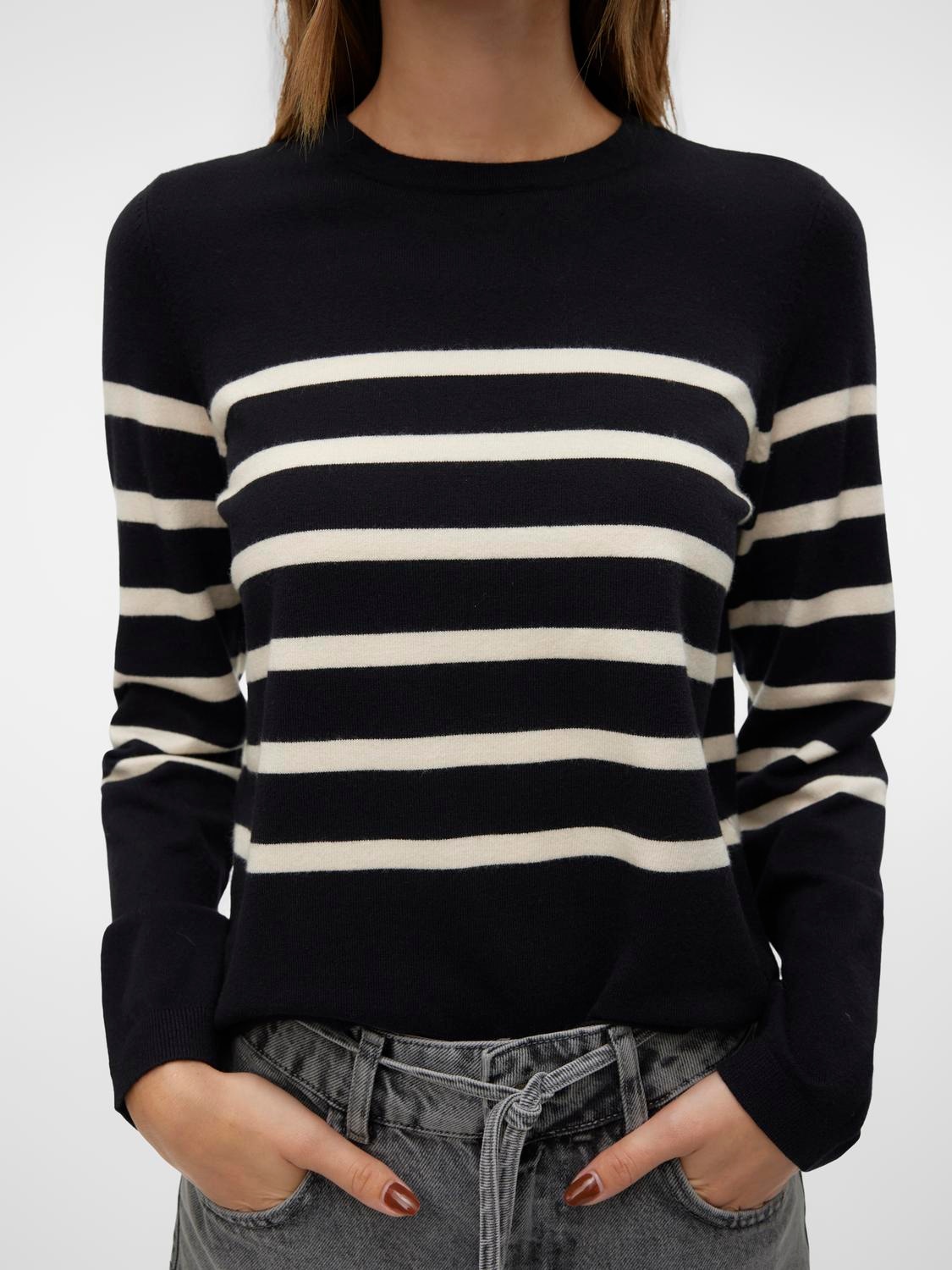 Vero Moda Pull à col rond »VMSABA PLAIN LS O-NECK PULLOVER GA NOOS«