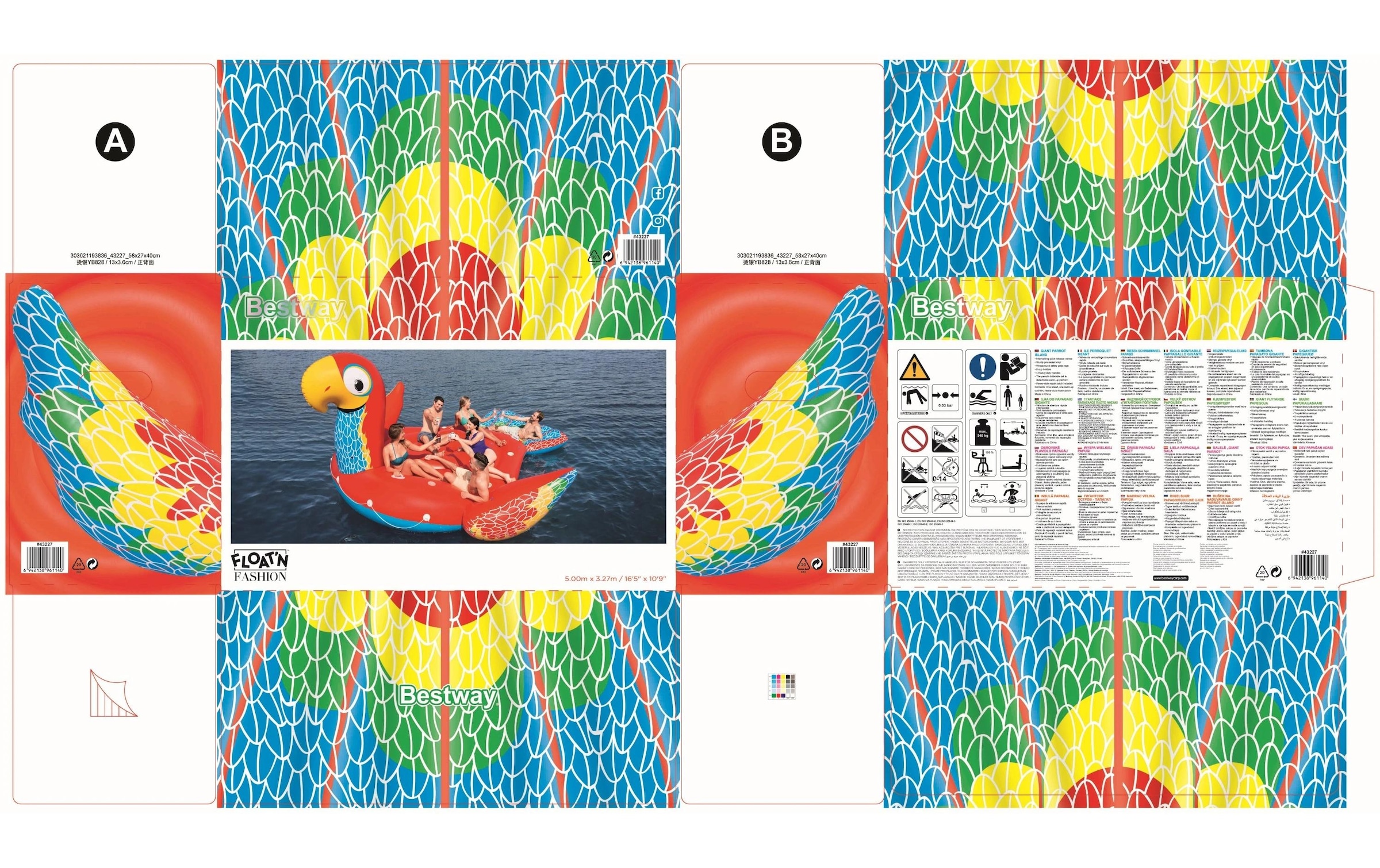 Bestway Schwimmtier »Giant Parrot 500 x 327 cm«