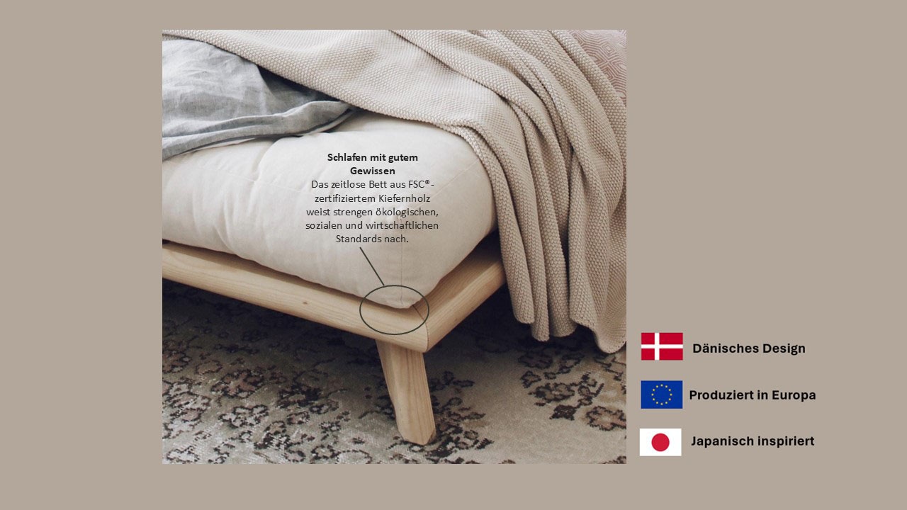 Karup Design Massivholzbett »Senza«