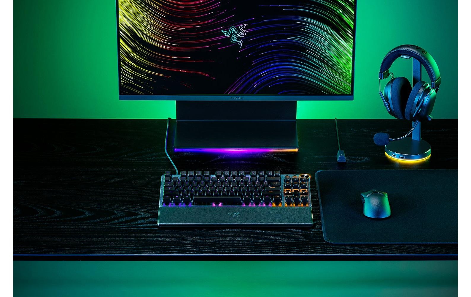 RAZER Gaming-Tastatur »Huntsman V3 Pro Tenkeyless DE Layout«, (Handgelenkauflage-Multimedia-Tasten)