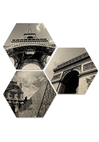 Wall-Art Mehrteilige Bilder »Impression Paris Stadt Collage«, (Set, 3 St.) kaufen