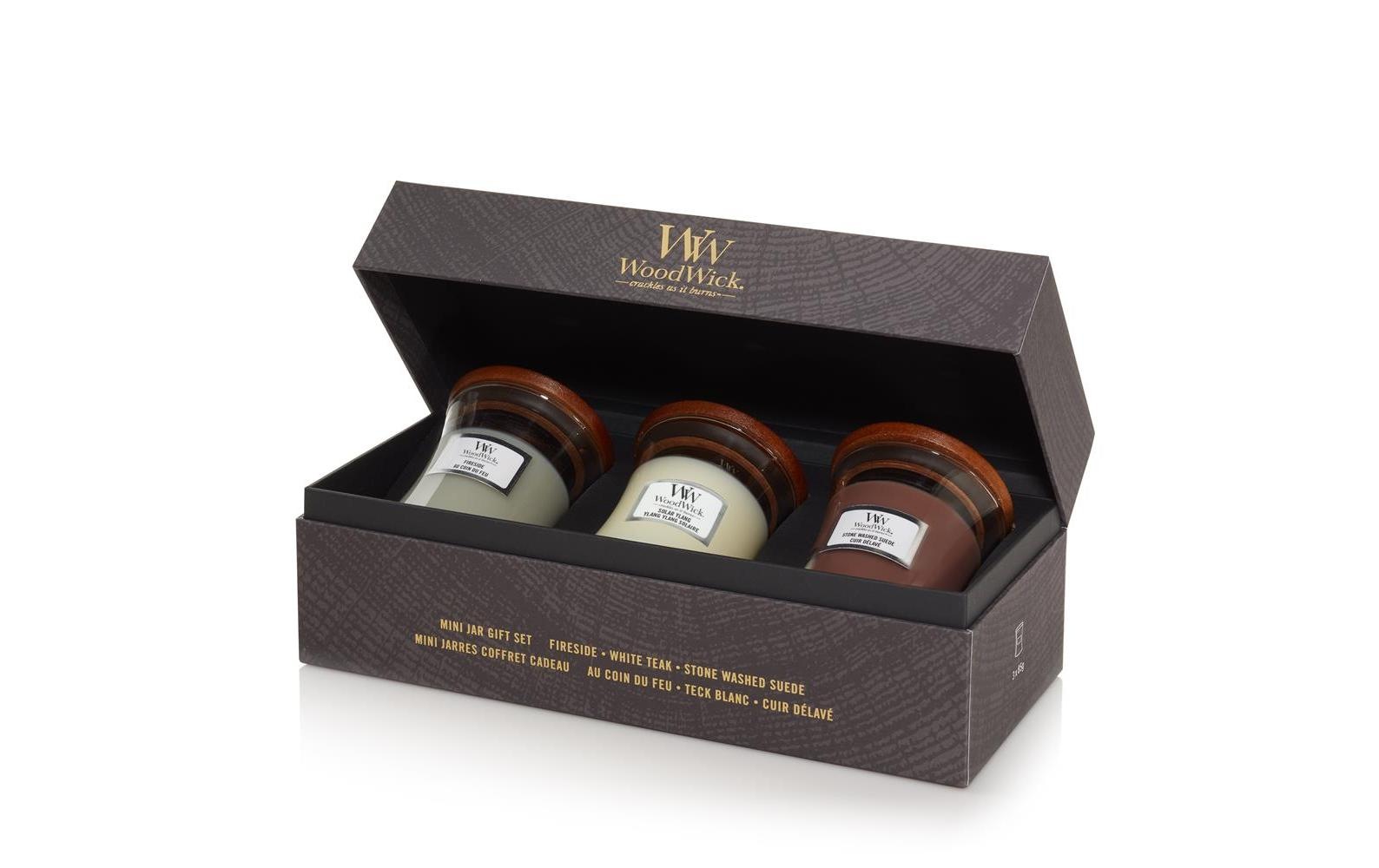 Woodwick Duftkerze »Woody 3 Mini Jar«