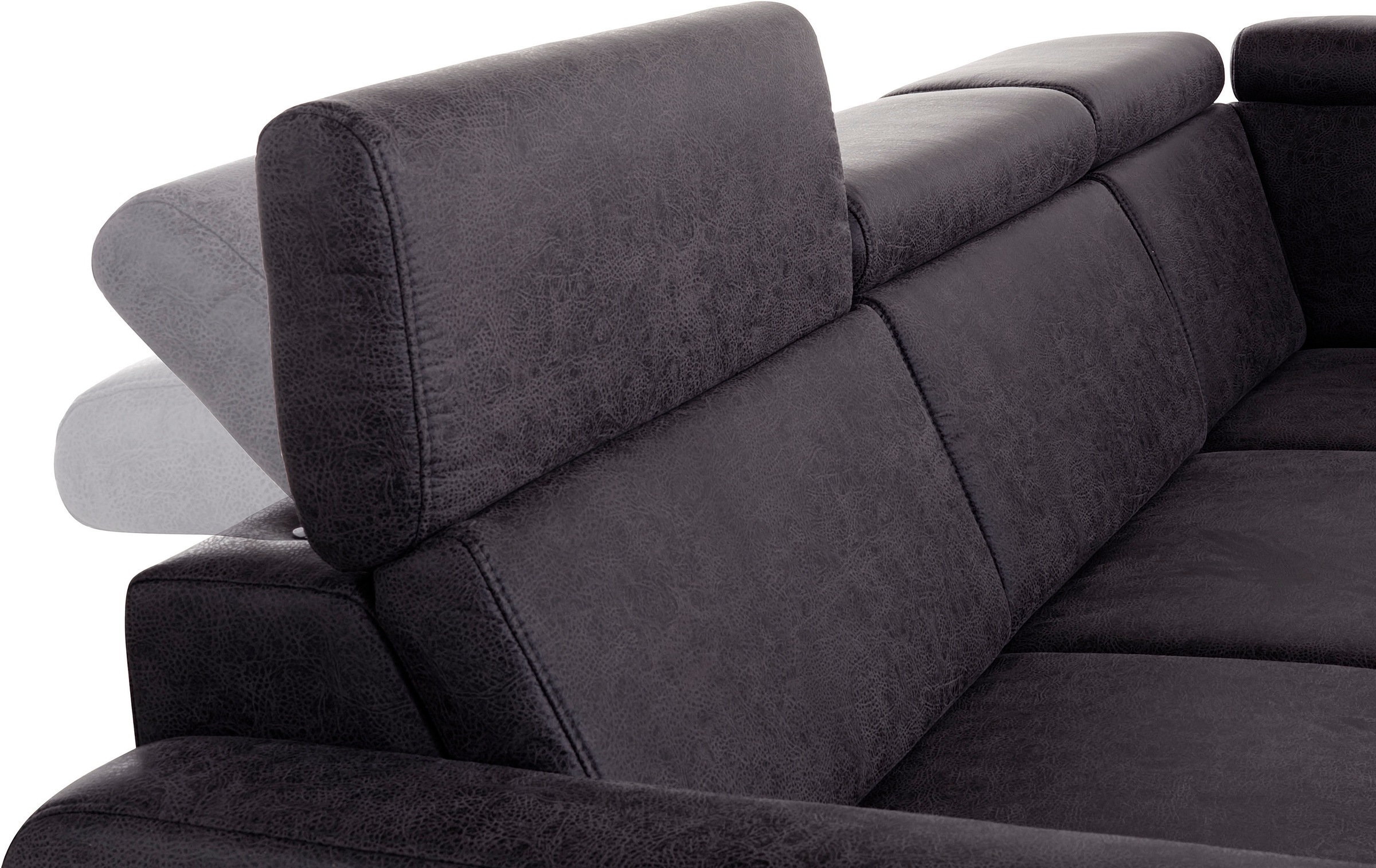 sit&more Ecksofa »Bologna L-Form« Kopfteilverstellung, wahlweise mit Bettfunktion und Schubkasten