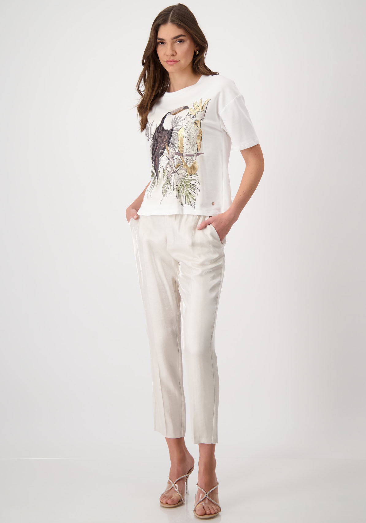 Monari Rundhalsshirt, mit Frontprint