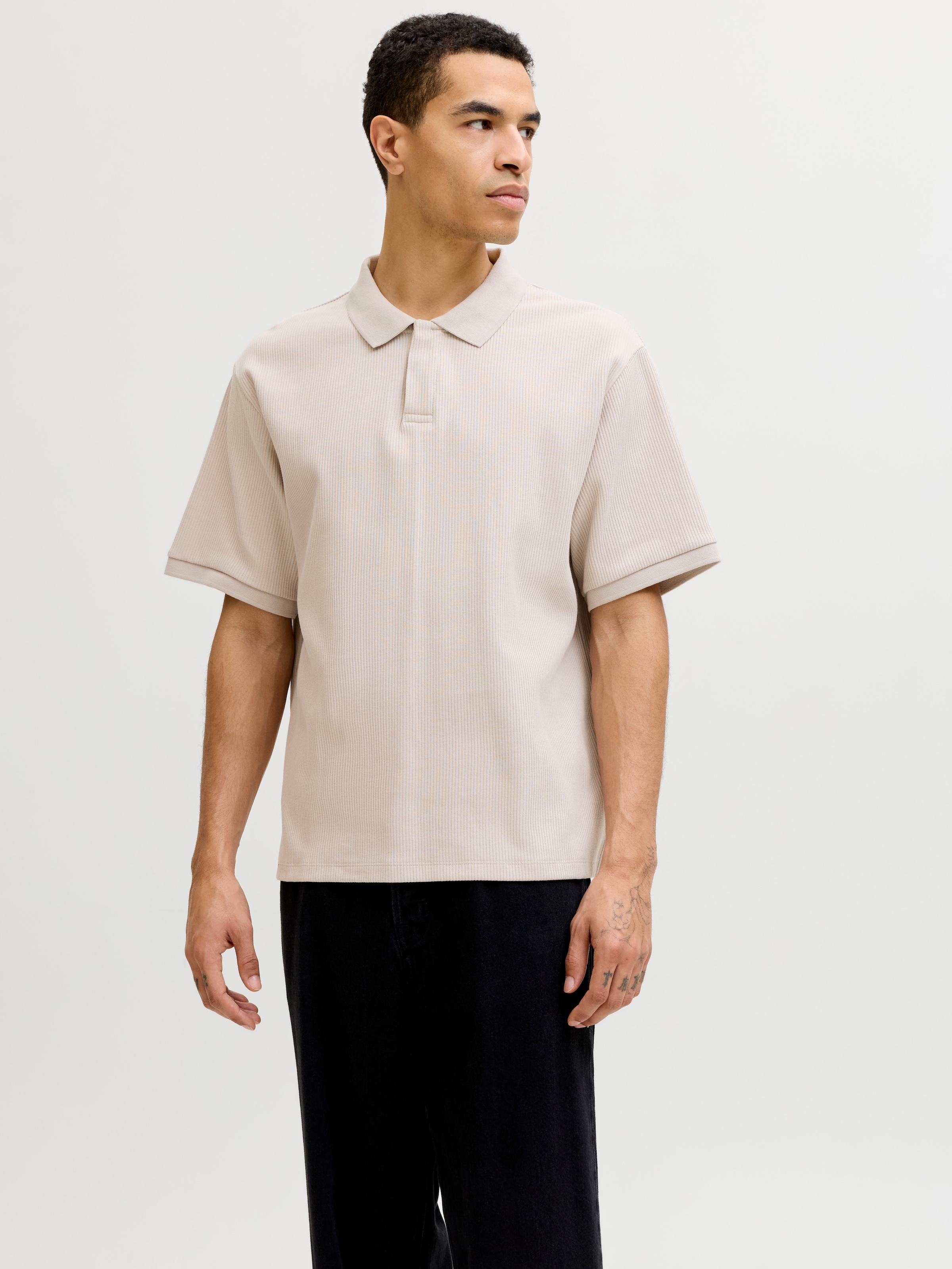Image of Jack & Jones Poloshirt "JJEHARRISON STRUCTURE POLO SS LN" mit Polokragen
