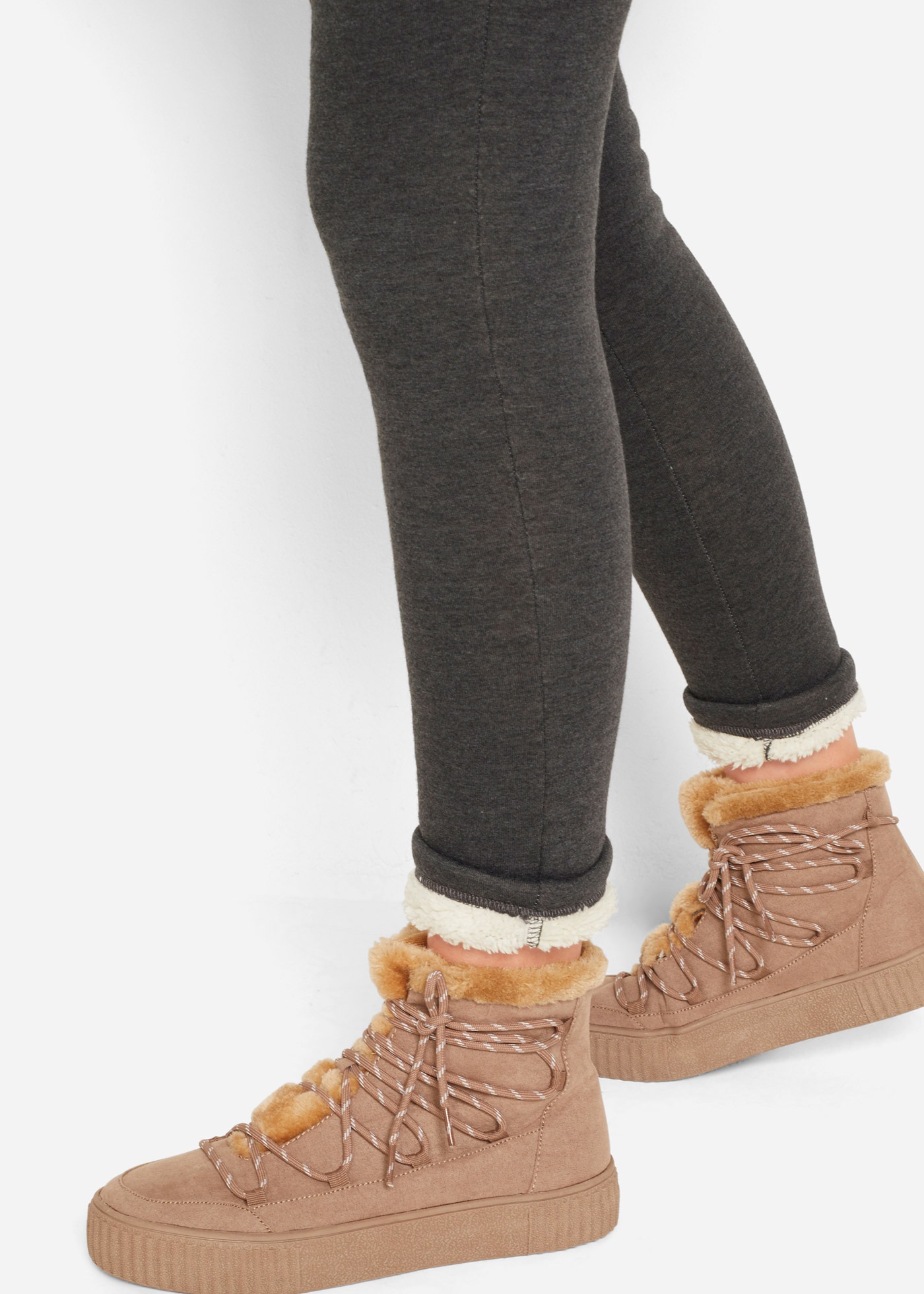 bonprix Thermoleggings  mit Teddyfutter, aus Polyester und Baumwolle, Skinny Fit